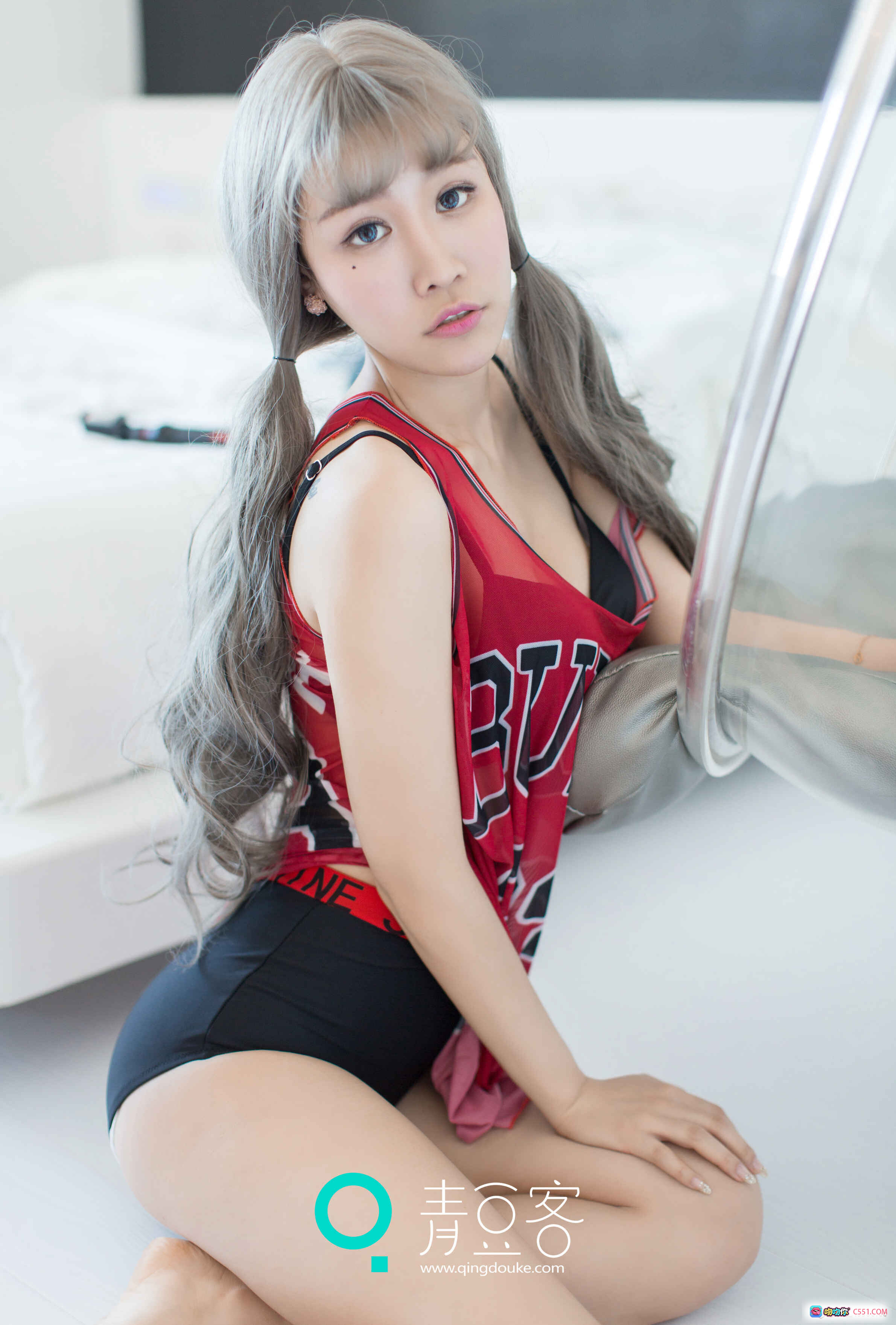 图片[8] - 美盺Yumi粉发卷发少女风内衣写真｜青豆客2016清新甜美私房摄影 - 就要吻