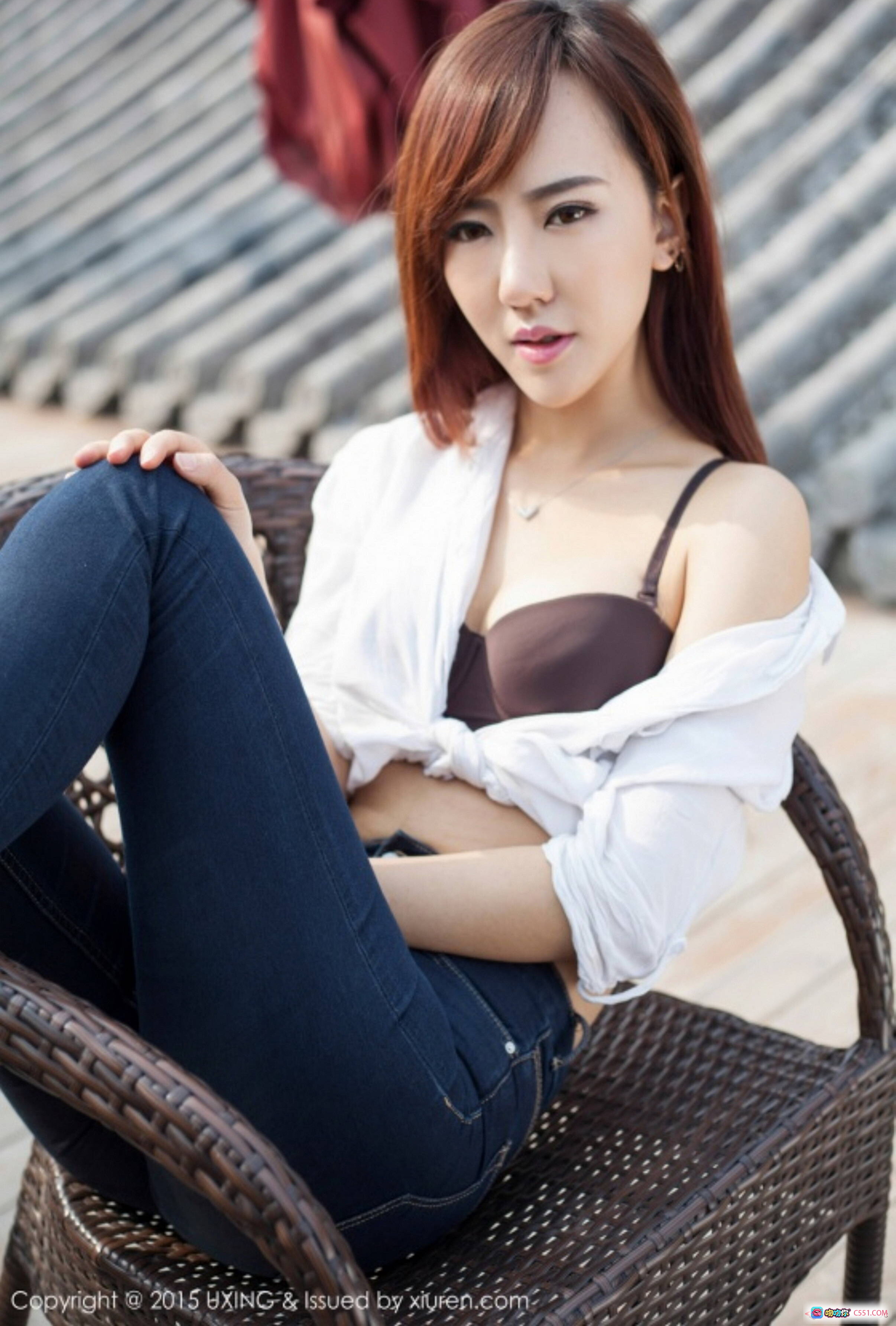 图片[5] - UXING 2015.05.11 VOL.008 蓝色比基尼美女日式和风写真 美腿性感坐姿榻榻米私房摄影 - 就要吻