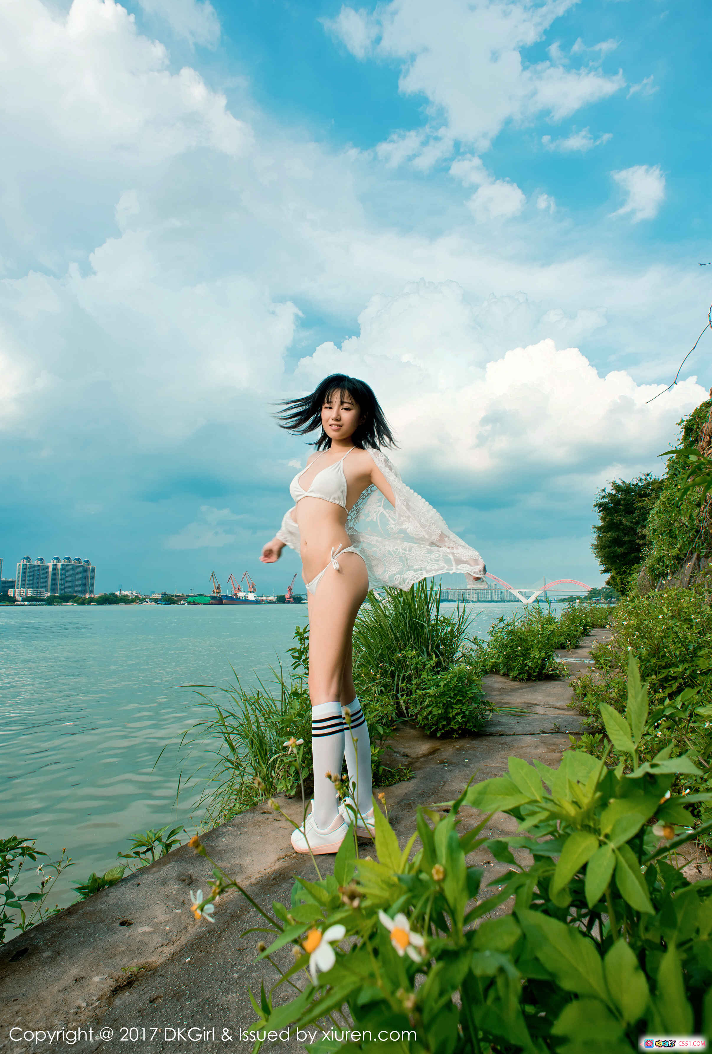 图片[3] - 仓井优香白色蕾丝内衣性感写真 – DKGirl 2017 VOL.033 清新泳池风美胸特写 - 就要吻