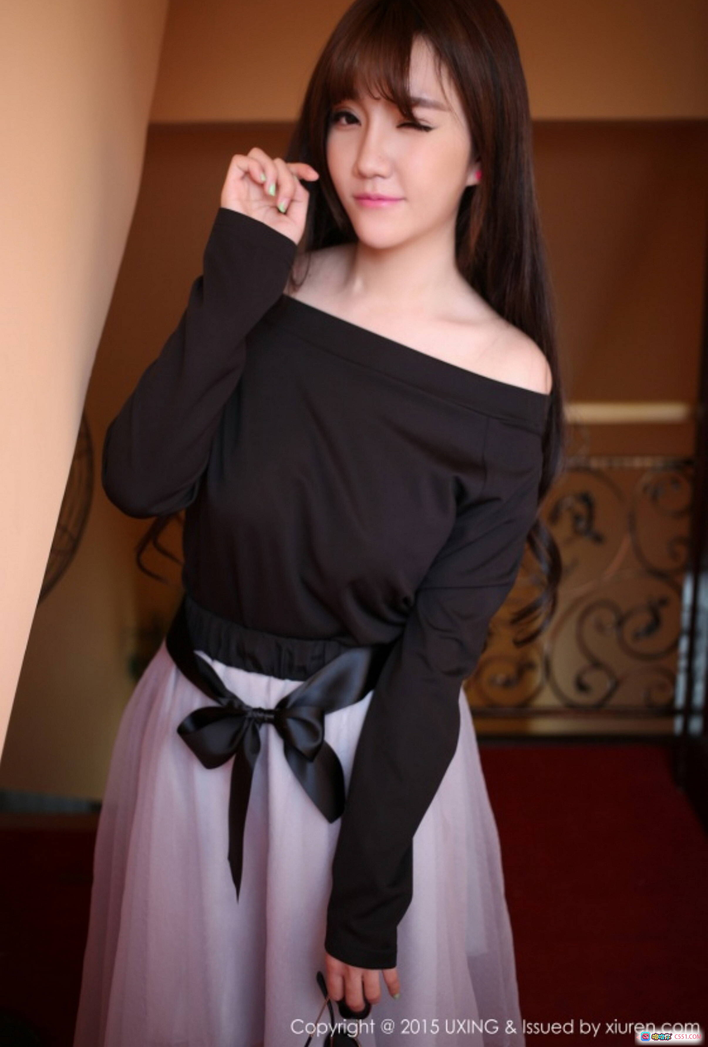 图片[6] - UXING 2015.05.08 VOL.007 美女床上写真 白色蕾丝睡衣 粉色床品 可爱手势 甜美长发 柔美氛围 高清私房照 - 就要吻