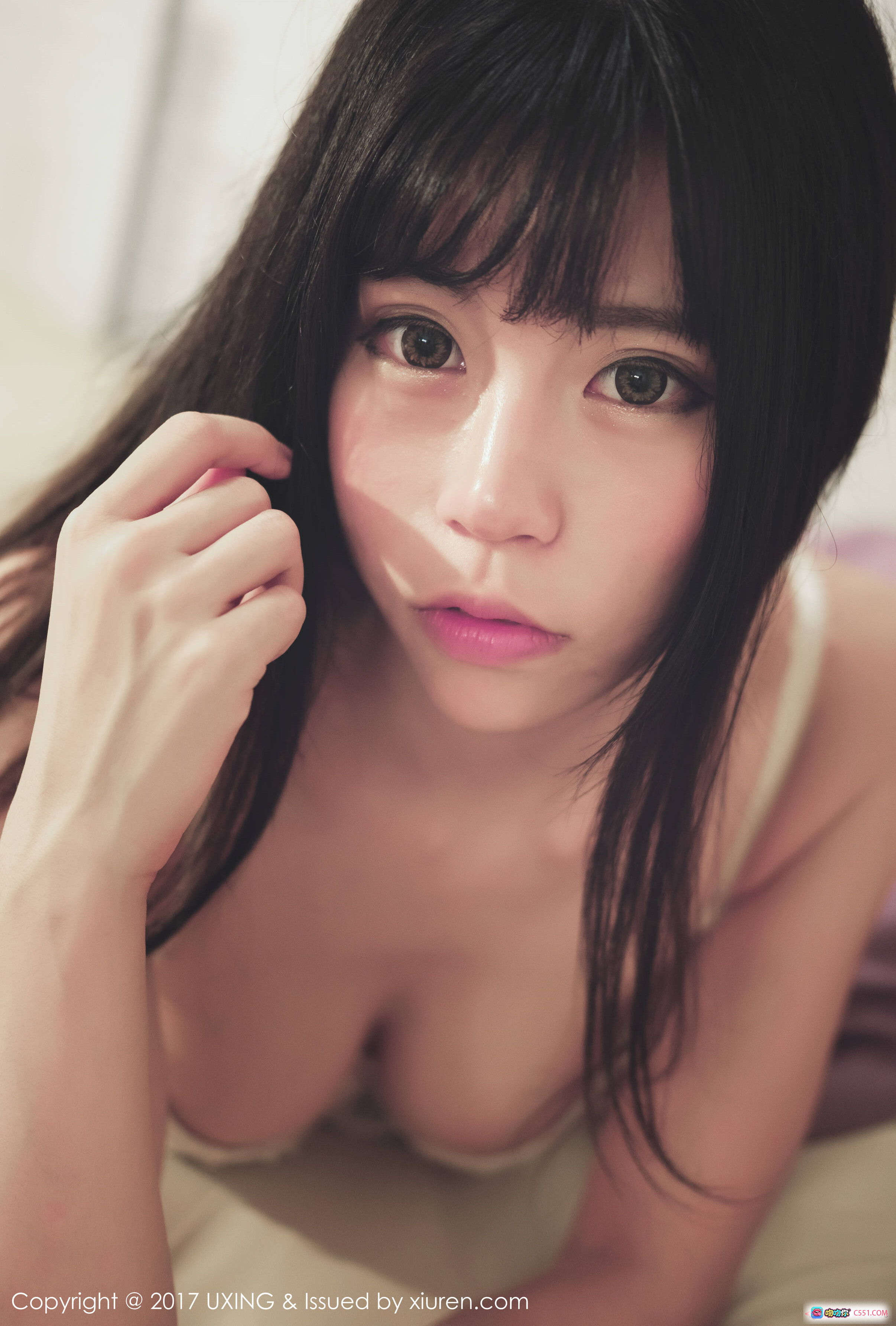 图片[7] - Yo酱白色毛衣蕾丝袜写真 | UXING 2017 Vol.048 熊耳发饰少女私房美图 - 就要吻