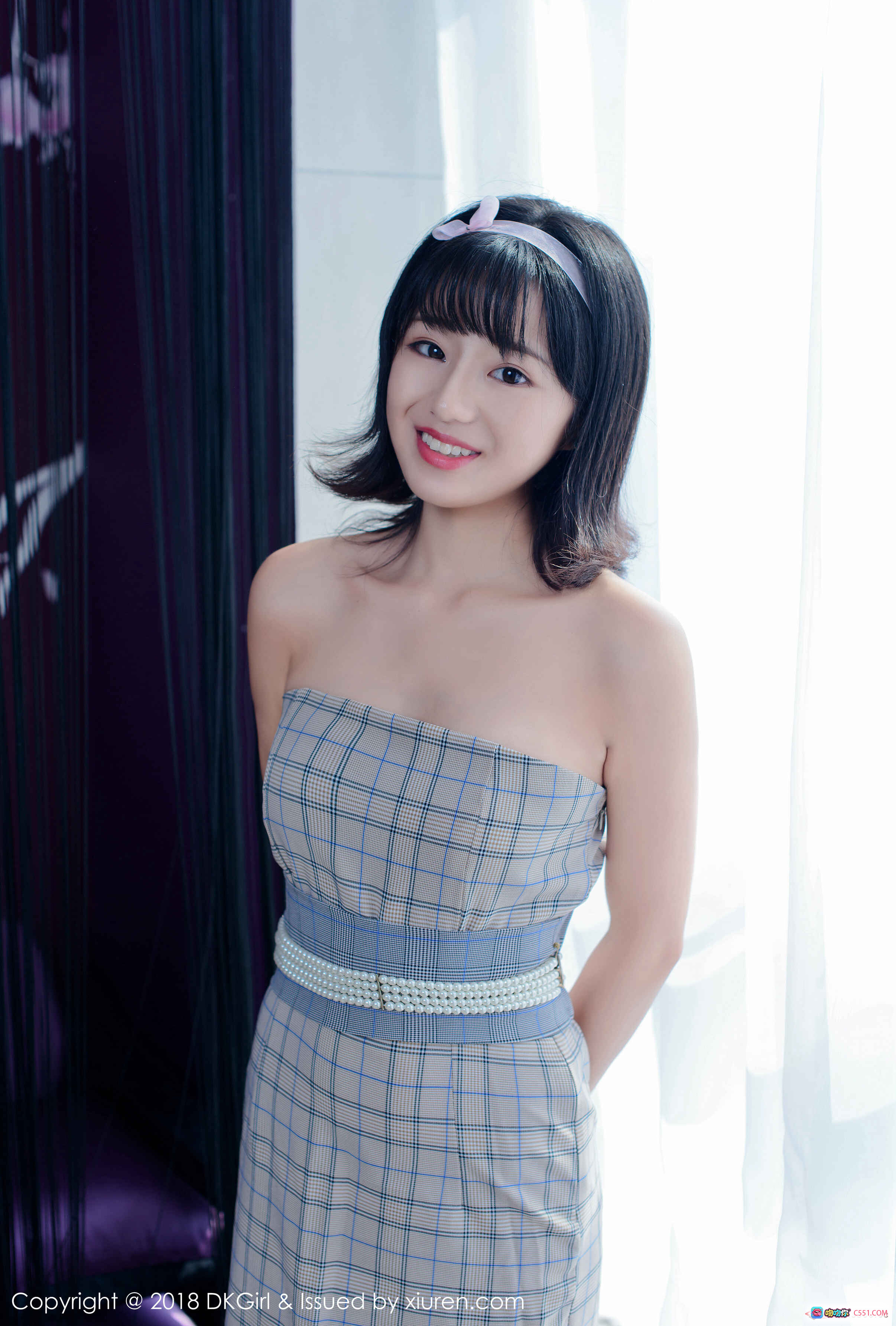 图片[4] - 苍井优香夏日写真：草帽少女蓝裙红心印花甜美微笑户外清新风 - 就要吻