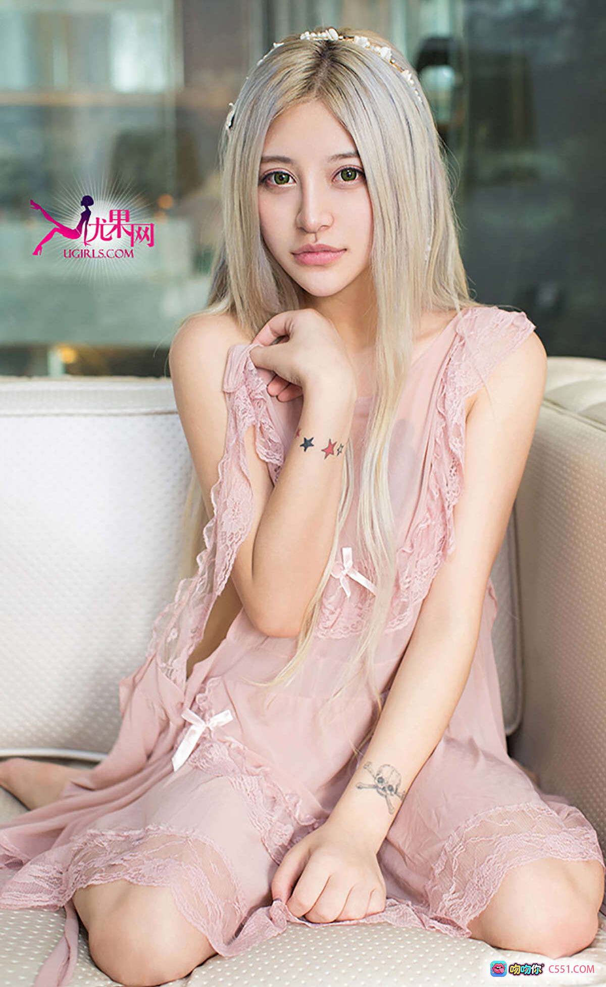 图片[10] - Ugirls尤果网爱尤物2015No.080miumiu迷失的精灵粉蕾丝露背写真金发纹身美臀高清图集 - 就要吻