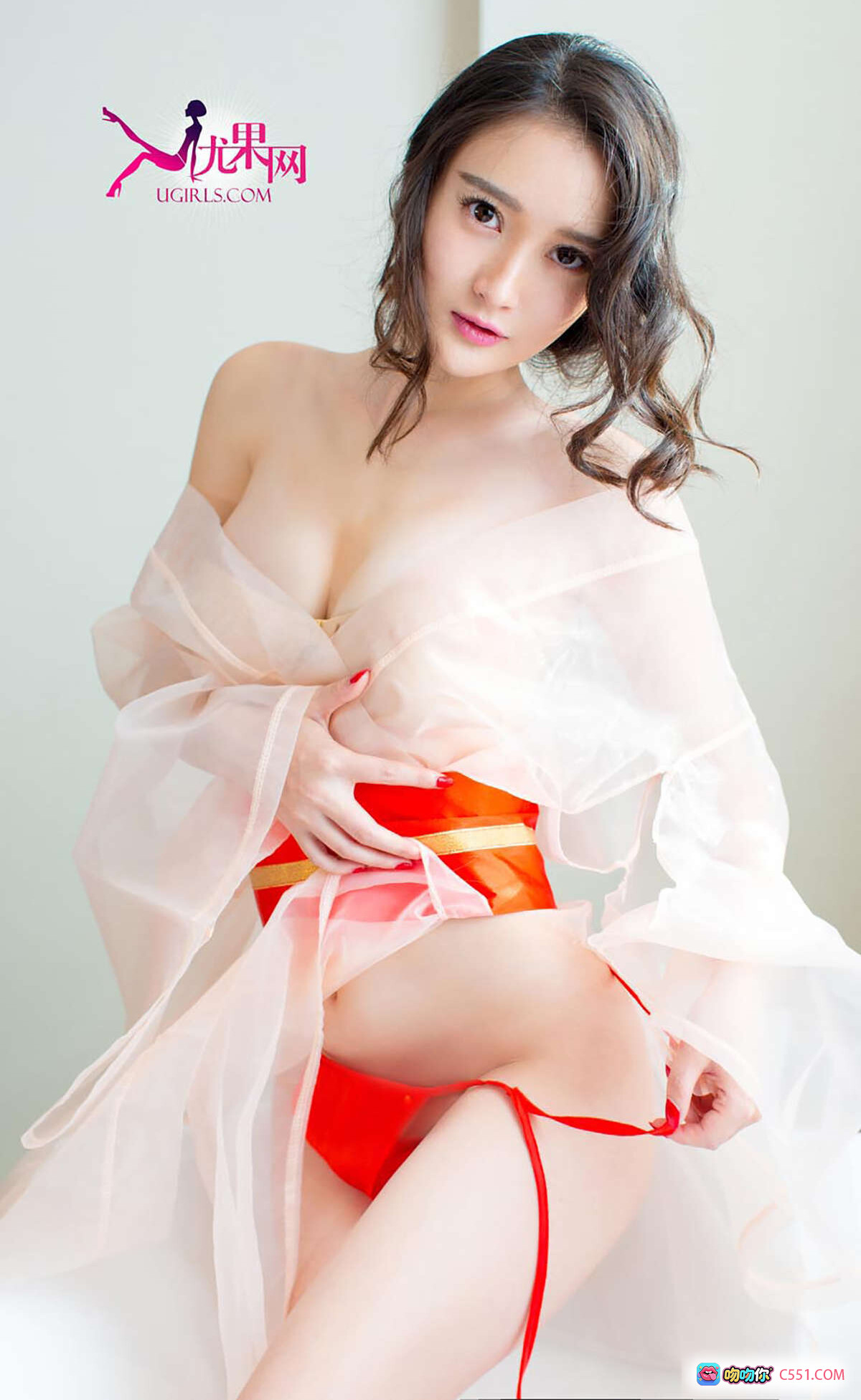 图片[4] - 潇潇画中仙镜花缘写真集 | Ugirls尤果网爱尤物2015No.193 | 清纯甜美海军风少女私房照40P - 就要吻