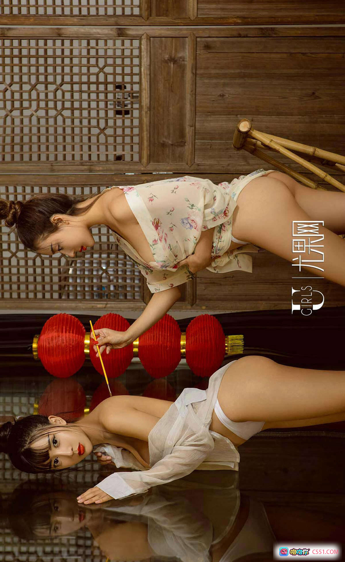 图片[9] - 赵智妍筱慧古风写真 | 尤果网爱尤物No.868 | 花纹浴袍性感私房照 | 木质背景中式风情 | 40P高清图集 - 就要吻