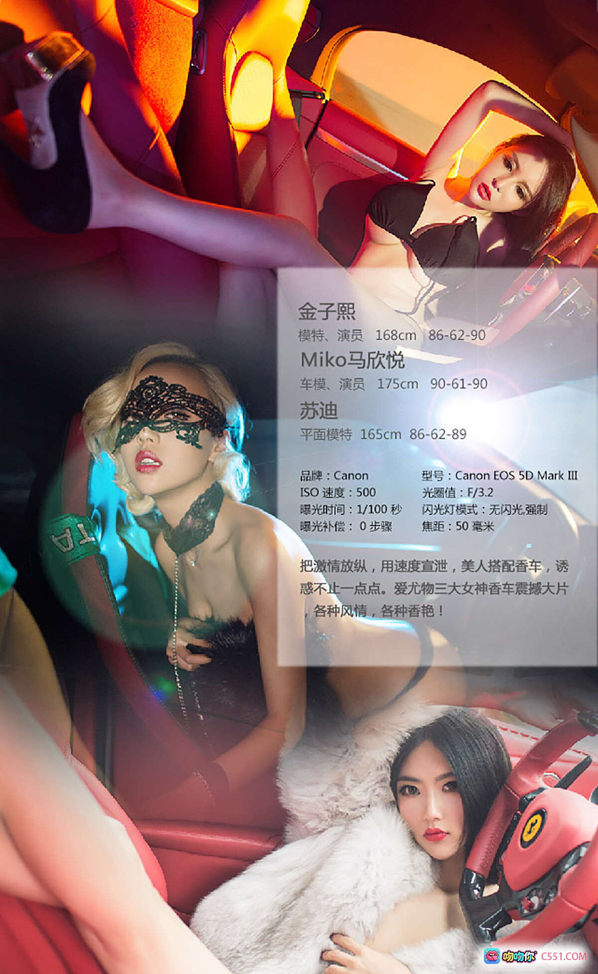 图片[10] - 香车美人写真｜Ugirls尤果网爱尤物252期｜黑皮草红高跟性感比基尼夜拍｜40P高清图集 - 就要吻