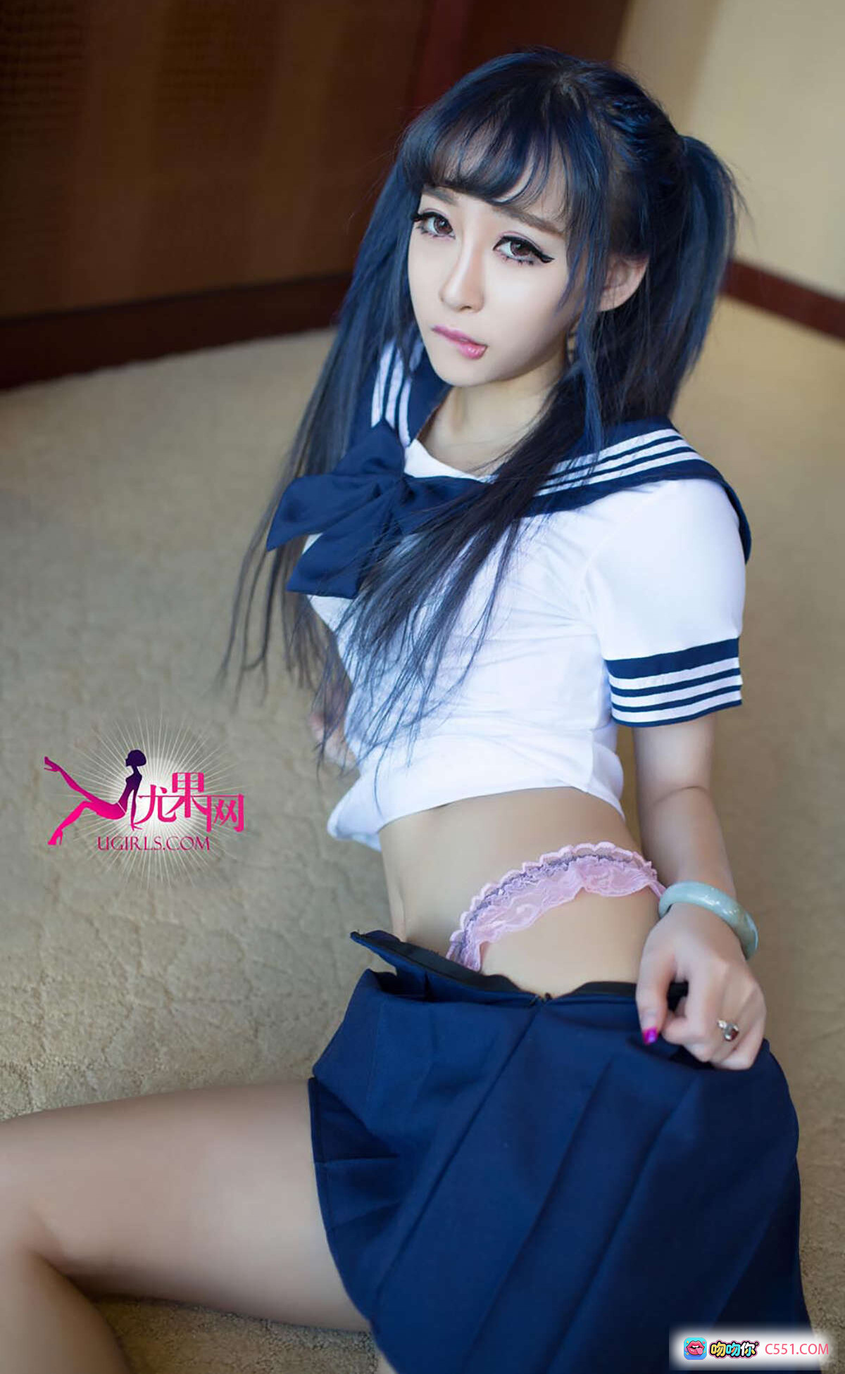 图片[6] - Ugirls尤果网爱尤物专辑2015No.108小可爱萝莉养成计划蓝发双马尾水手服少女写真 - 就要吻