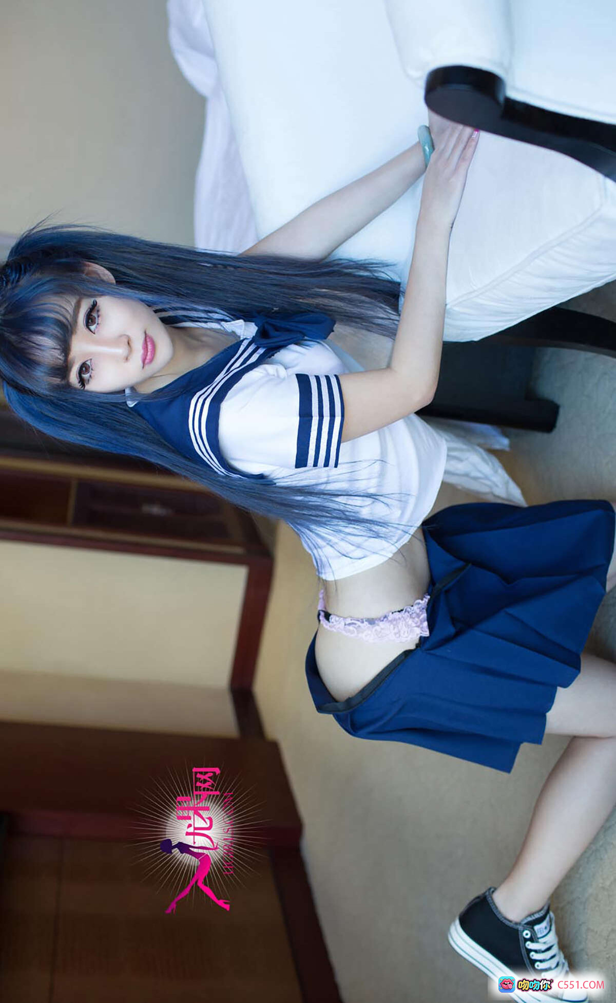 图片[4] - Ugirls尤果网爱尤物专辑2015No.108小可爱萝莉养成计划蓝发双马尾水手服少女写真 - 就要吻