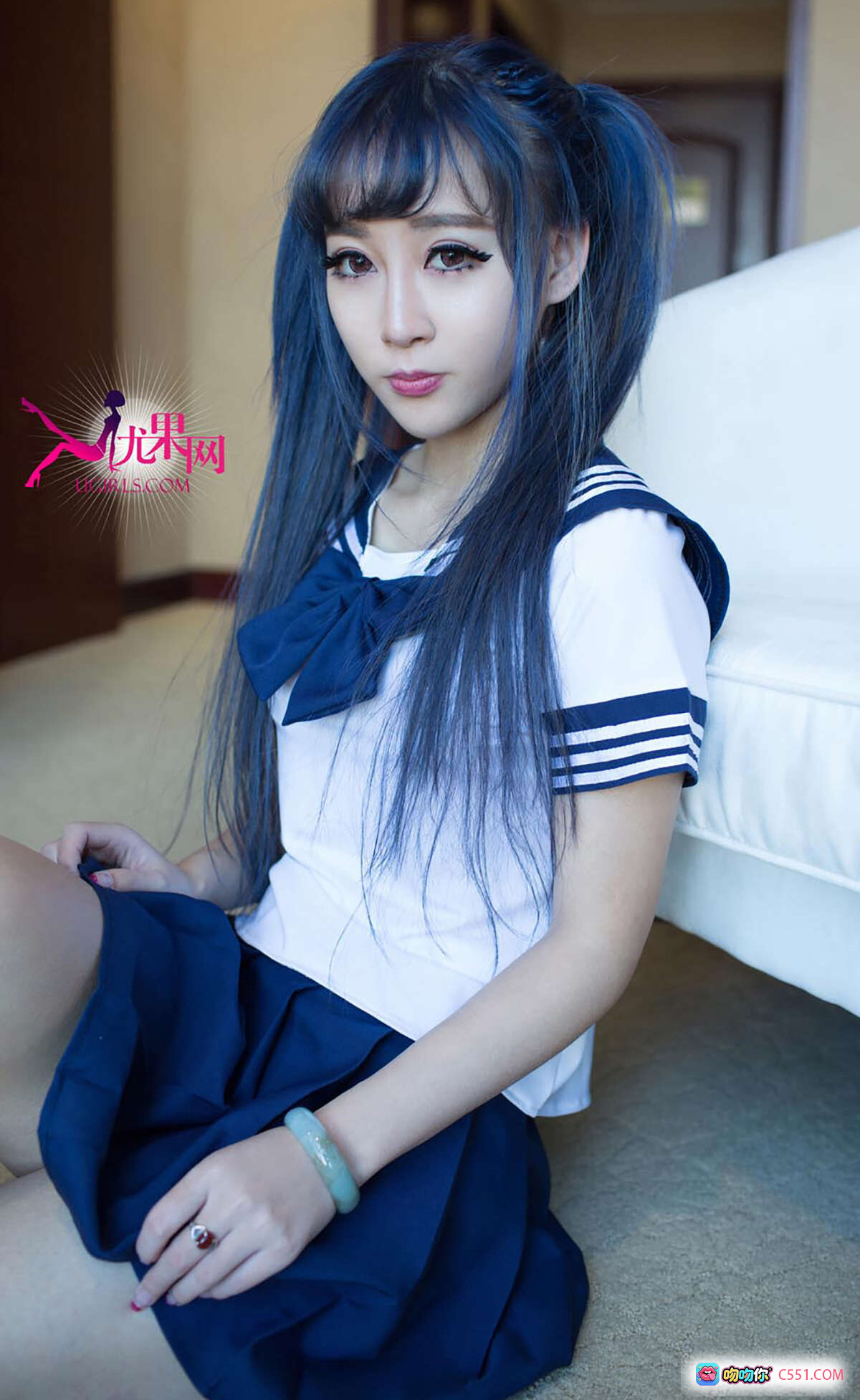 图片[9] - Ugirls尤果网爱尤物专辑2015No.108小可爱萝莉养成计划蓝发双马尾水手服少女写真 - 就要吻