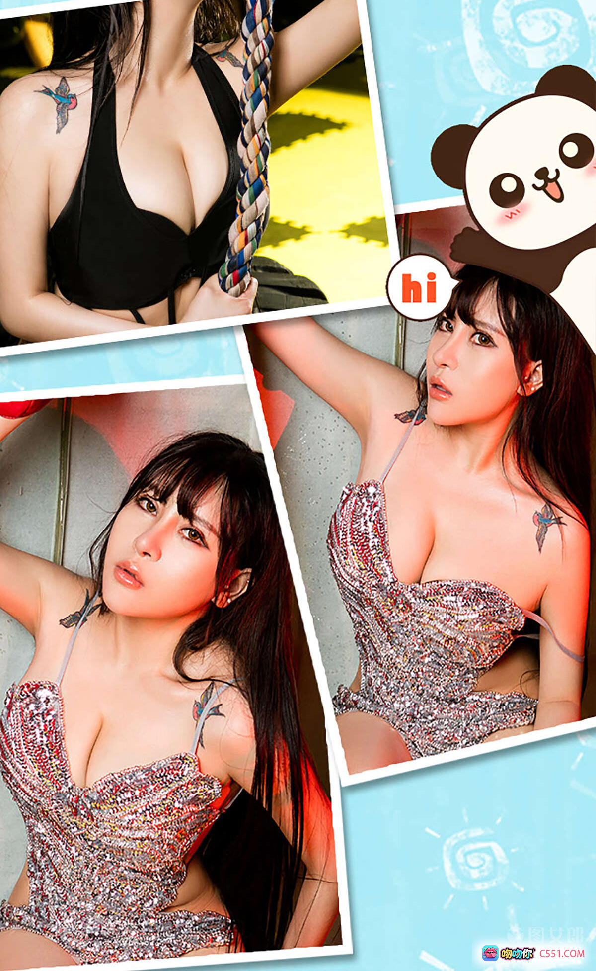 图片[9] - 杨佩出拳女郎写真 | Ugirls尤果网爱尤物专辑No.330 | 白色破洞上衣+条纹比基尼+红色高跟鞋 | 拳击馆性感私房照 - 就要吻