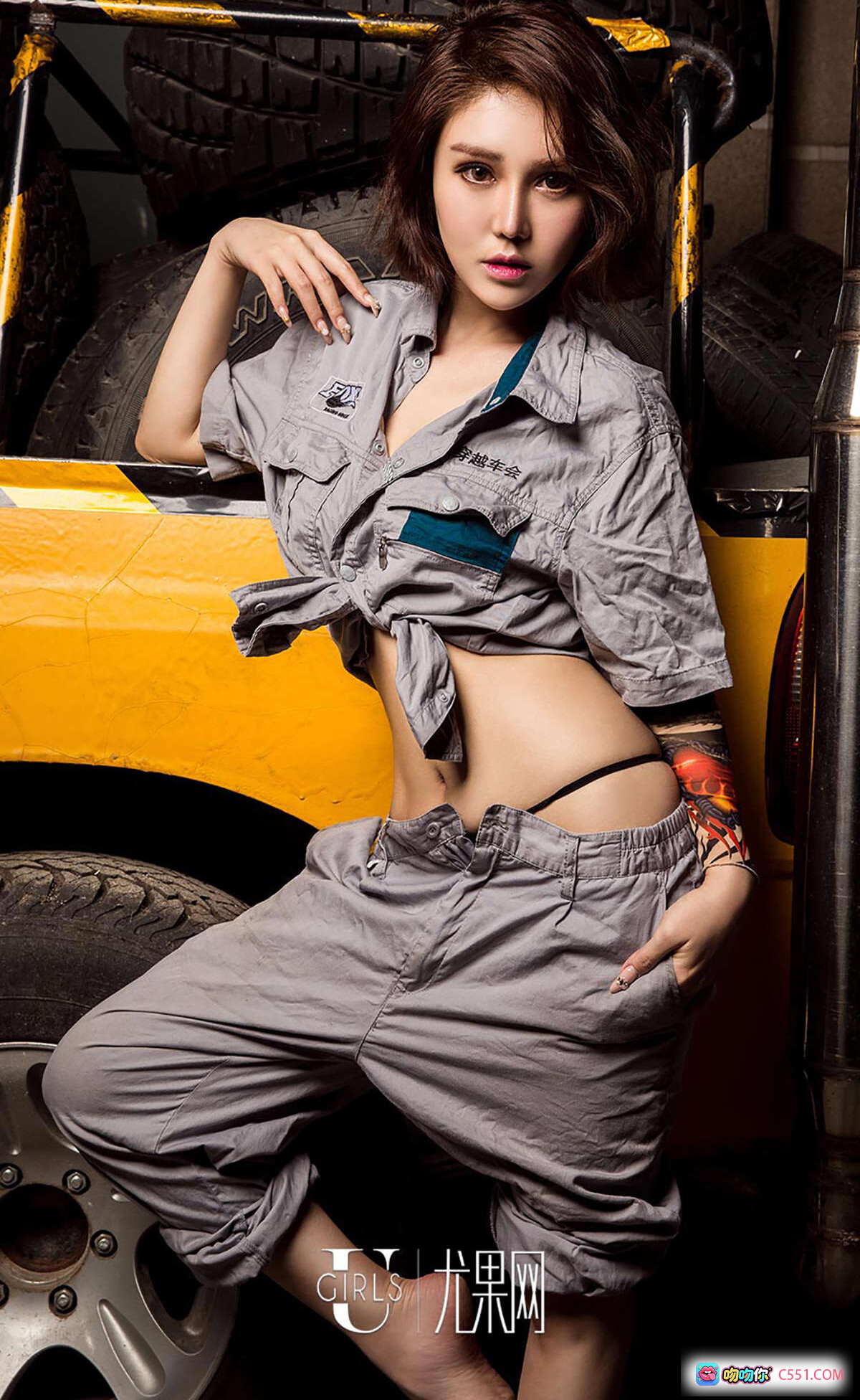 图片[7] - 王尔琳性感写真 | Ugirls尤果网爱尤物专辑No.413 | 黑色蕾丝内衣车拍美臀诱惑 | 2016.07.05高清私房照 - 就要吻