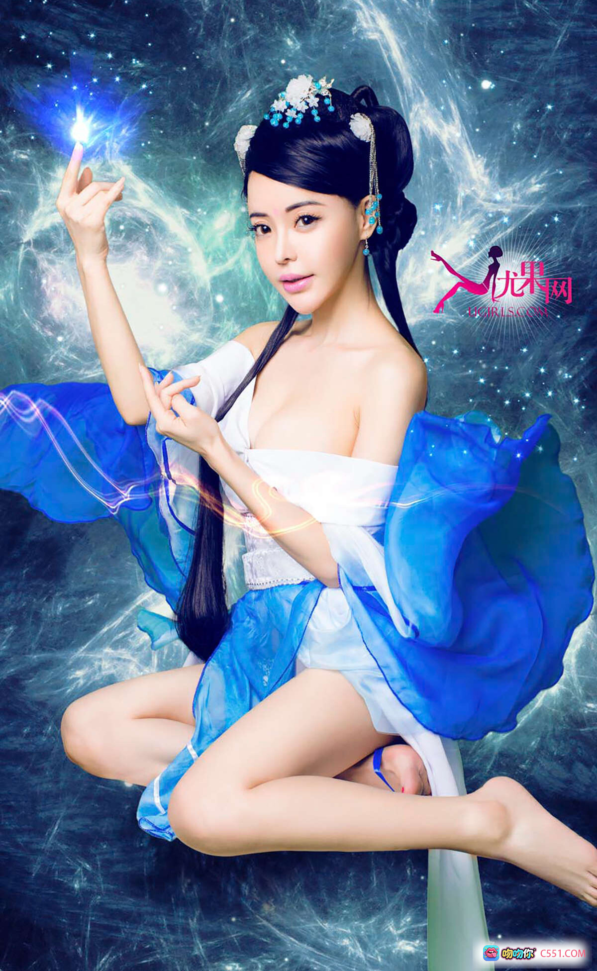 图片[5] - 赵芊羽仙气飘飘写真｜Ugirls尤果网爱尤物专辑No.156｜黄色渔网衫粉色内裤性感私房照 - 就要吻