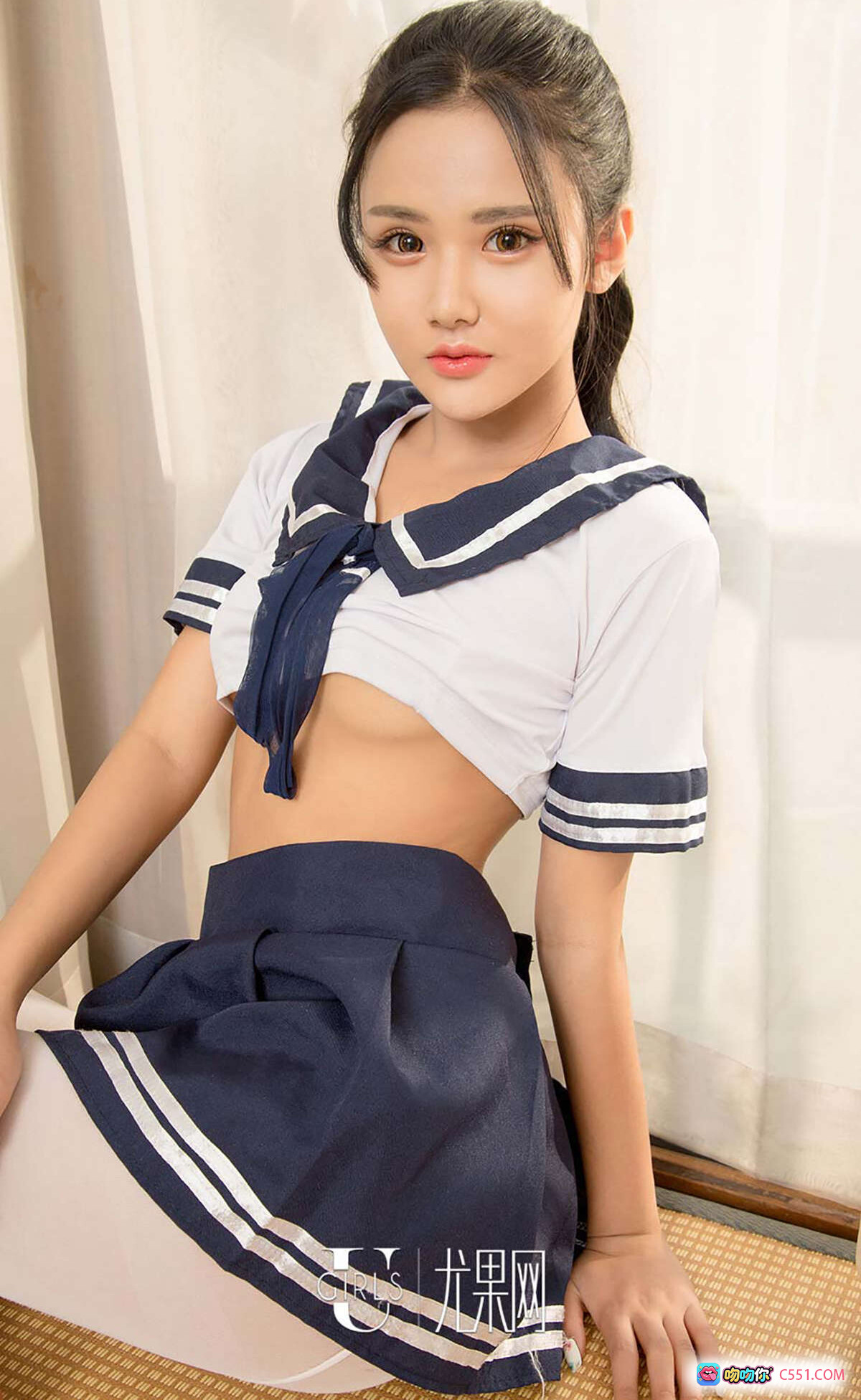 图片[3] - Ugirls尤果网爱尤物No.573 Leonie性感写真 2016.12.12花卉红边睡衣私房美腿诱惑40P高清图集 - 就要吻