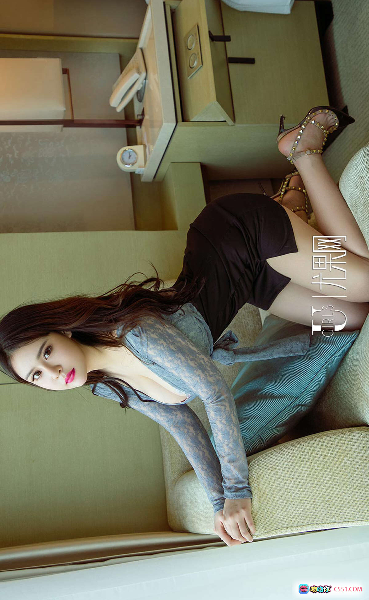 图片[9] - [Ugirls尤果网]棉花糖少女杨宣儿浴缸写真｜花色丝绸睡衣｜性感私房照｜2018.05.16 No.1092 - 就要吻