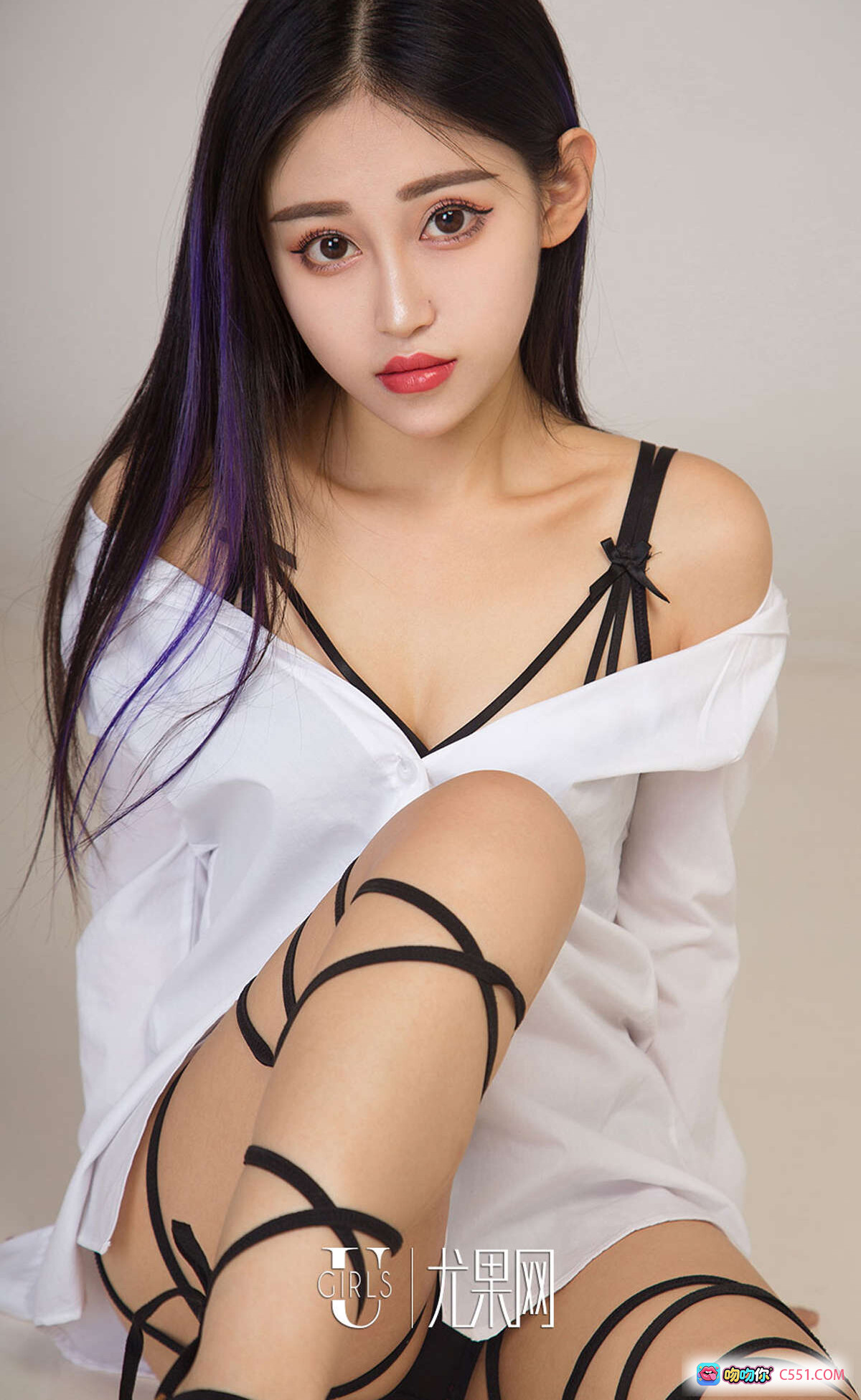 图片[4] - Ugirls尤果网爱尤物芷妃儿黑丝内衣写真2018.10.22 No.1251高清美图 - 就要吻