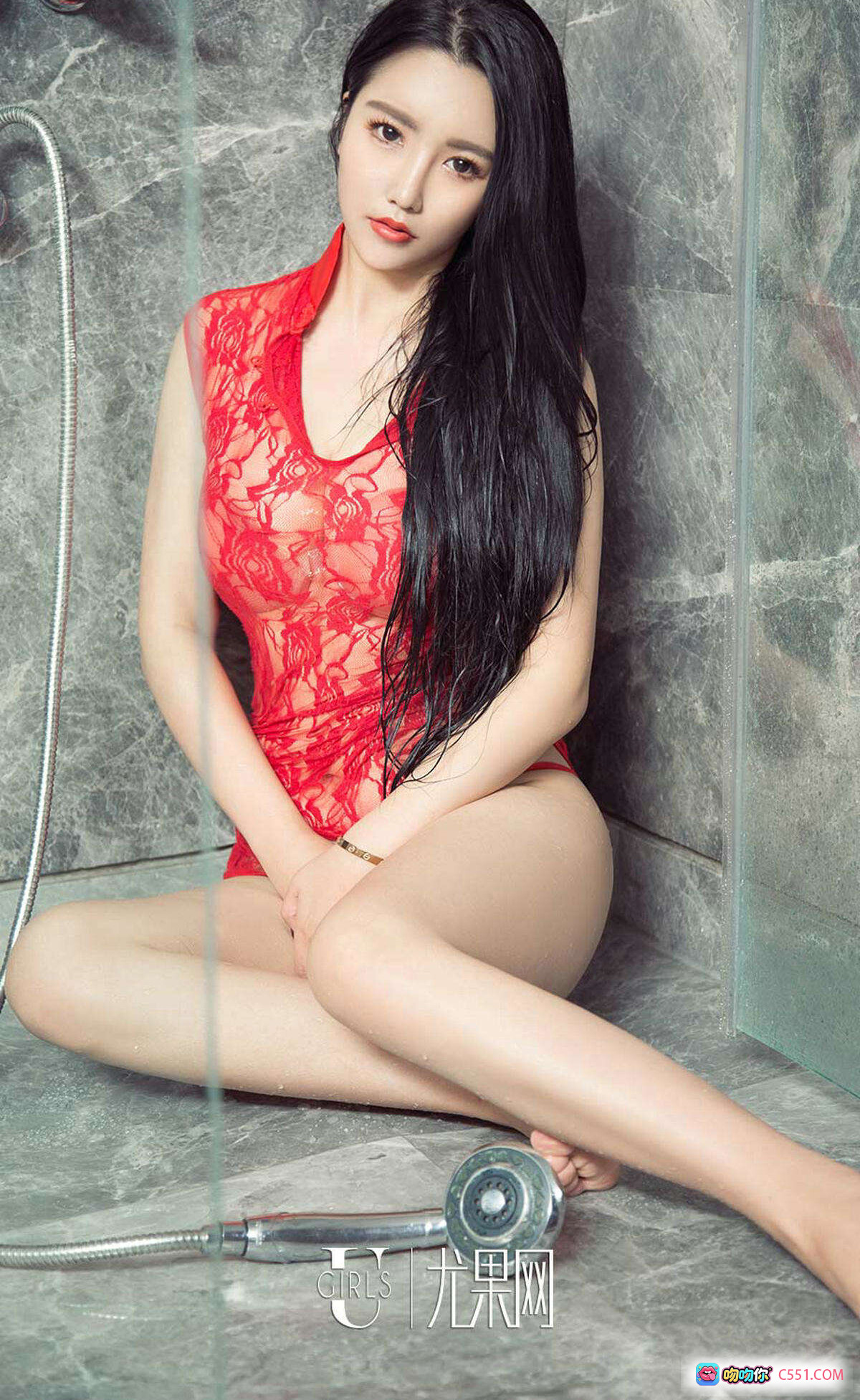 图片[7] - Ugirls尤果网爱尤物专辑No.820菲儿红色蕾丝透视装浴室写真40P高清美图 - 就要吻