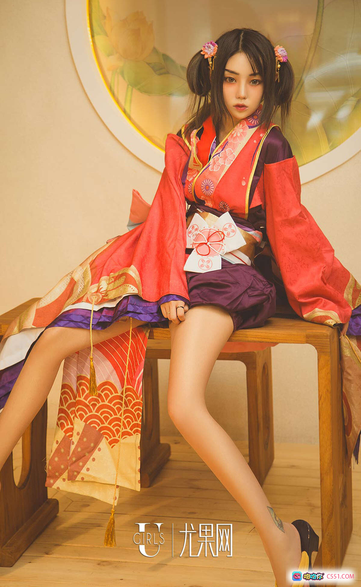 图片[7] - Ugirls尤果网爱尤物专辑No.1170陈果果孟十朵球球和风写真粉色樱花和服日式美少女高清图集 - 就要吻