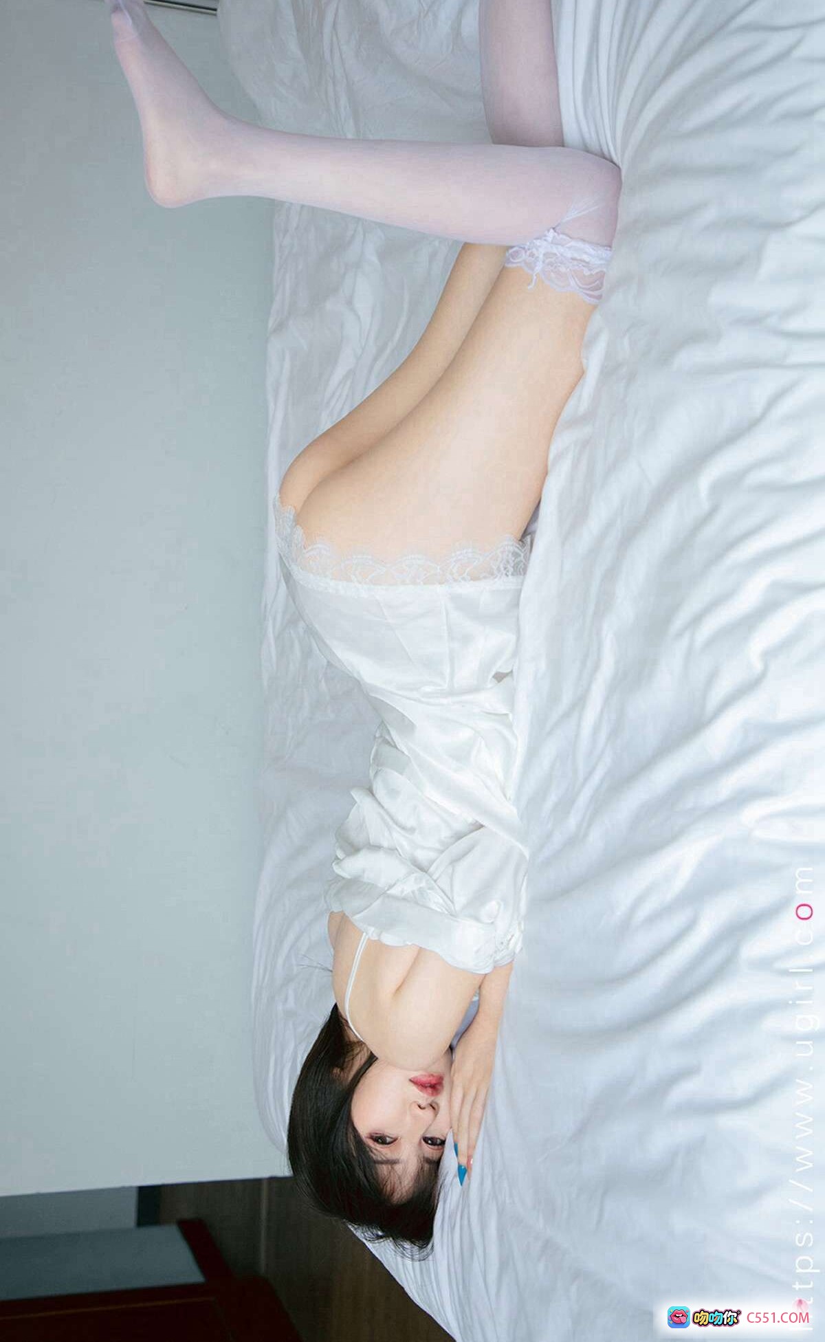 图片[5] - 悠悠白色蕾丝睡衣床上写真 – Ugirls尤果网爱尤物专辑No.1914高清私房美图 - 就要吻