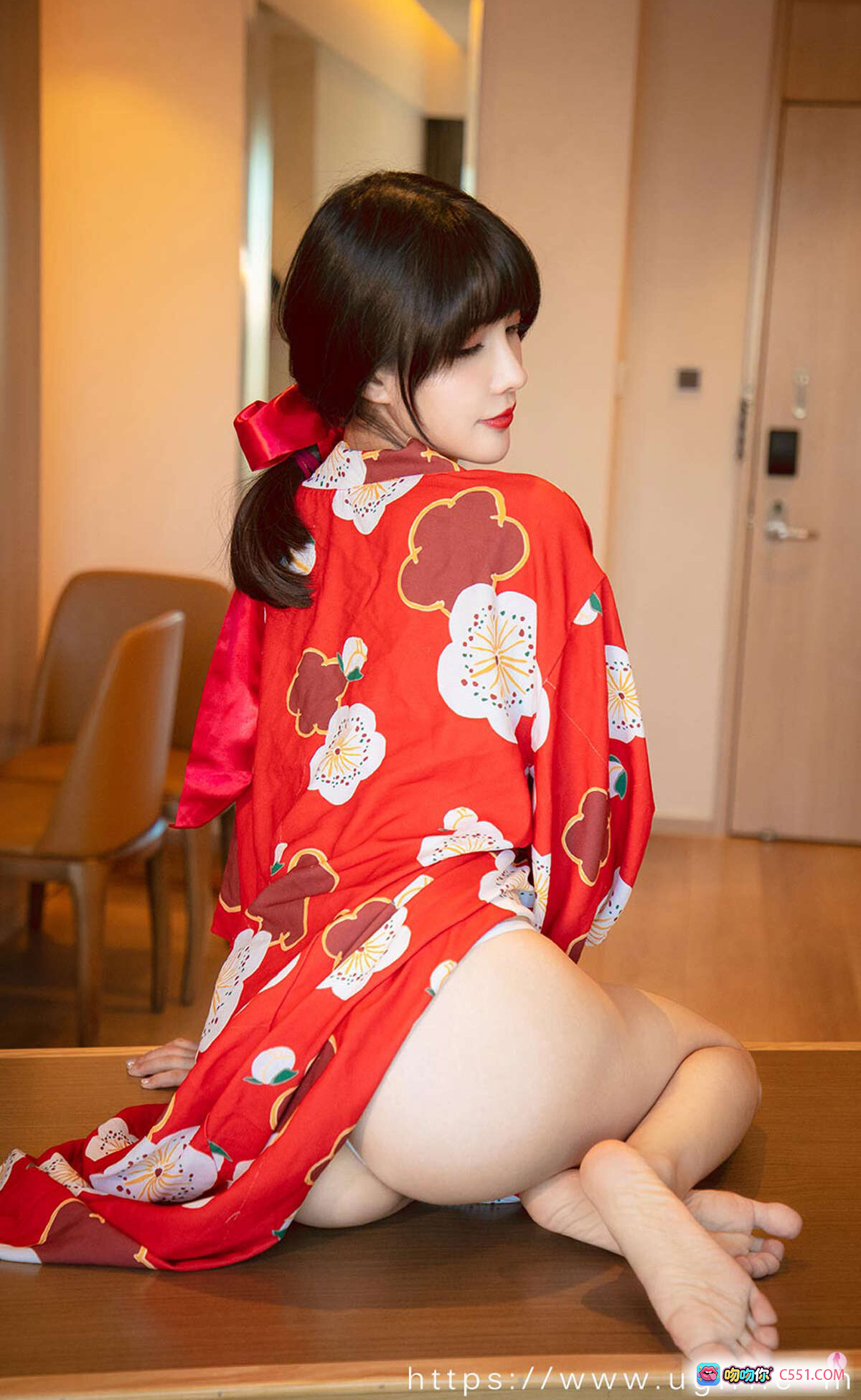 红和服少女猫猫写真｜Ugirls尤果网爱尤物No.1976｜日式风情性感私房照 - 就要吻