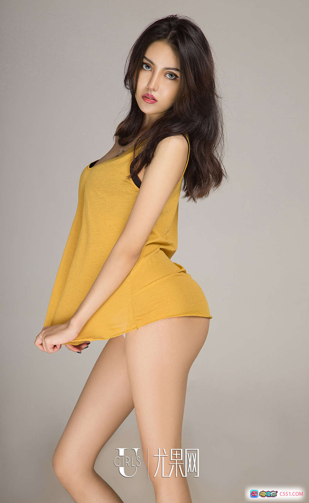 图片[6] - 明娜-Ugirls尤果网爱尤物专辑2018.08.03 No.1171 黄色斜肩上衣黑内衣性感写真35P - 就要吻