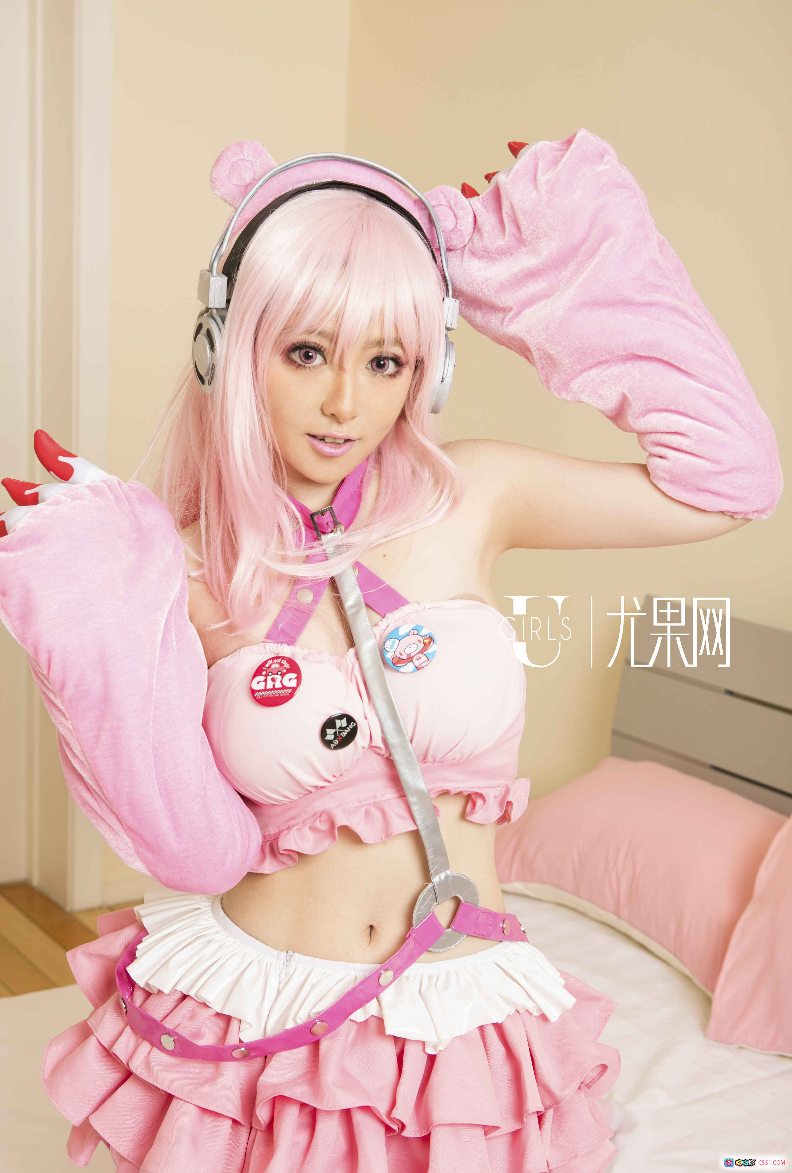 图片[4] - UG U173梓喵彩虹渐变内衣写真 美女私房性感美胸翘臀居家诱惑尤果网高清图 - 就要吻