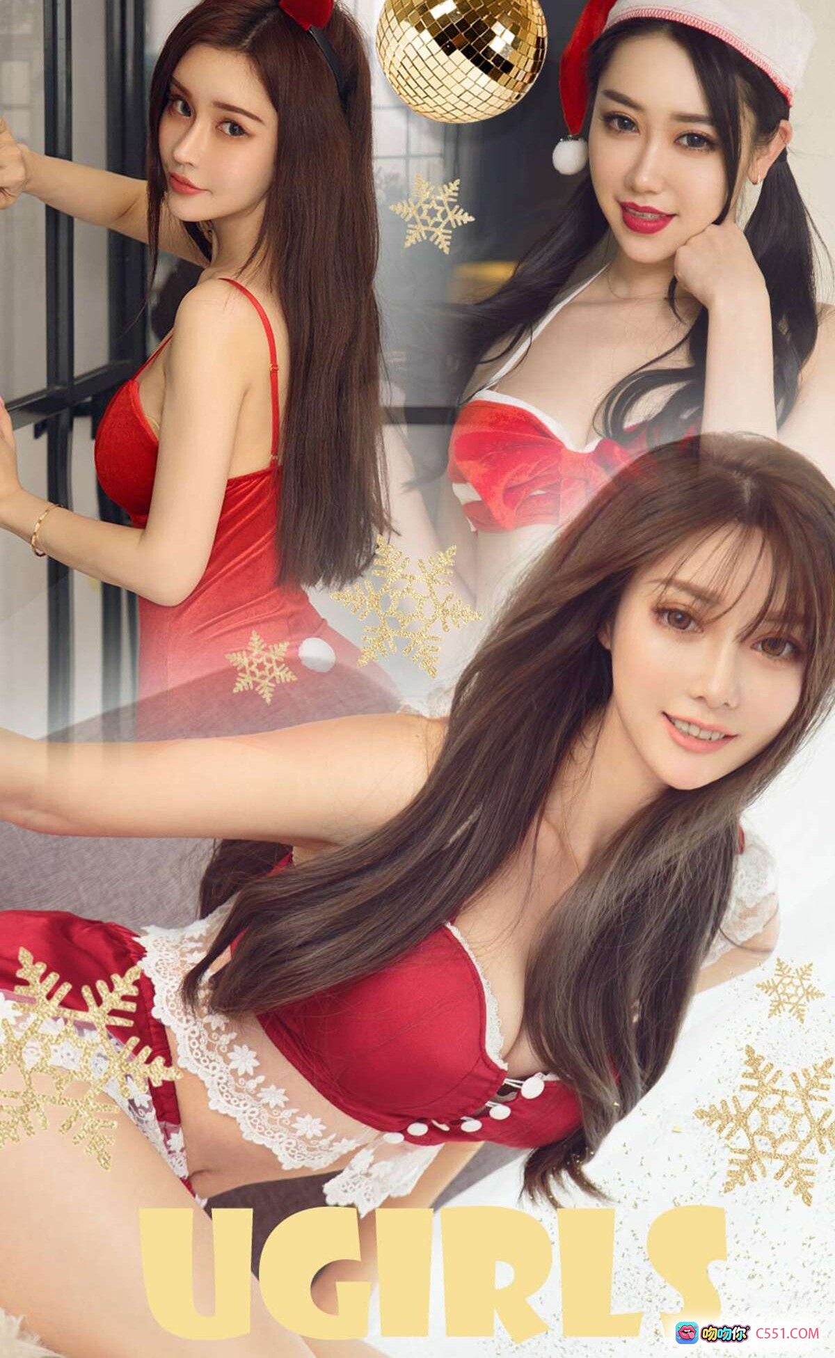 图片[8] - Ugirls尤果网爱尤物No.1313圣诞主题红蕾丝内衣写真 美腿性感私房照 2018年12月23日高清图集 - 就要吻