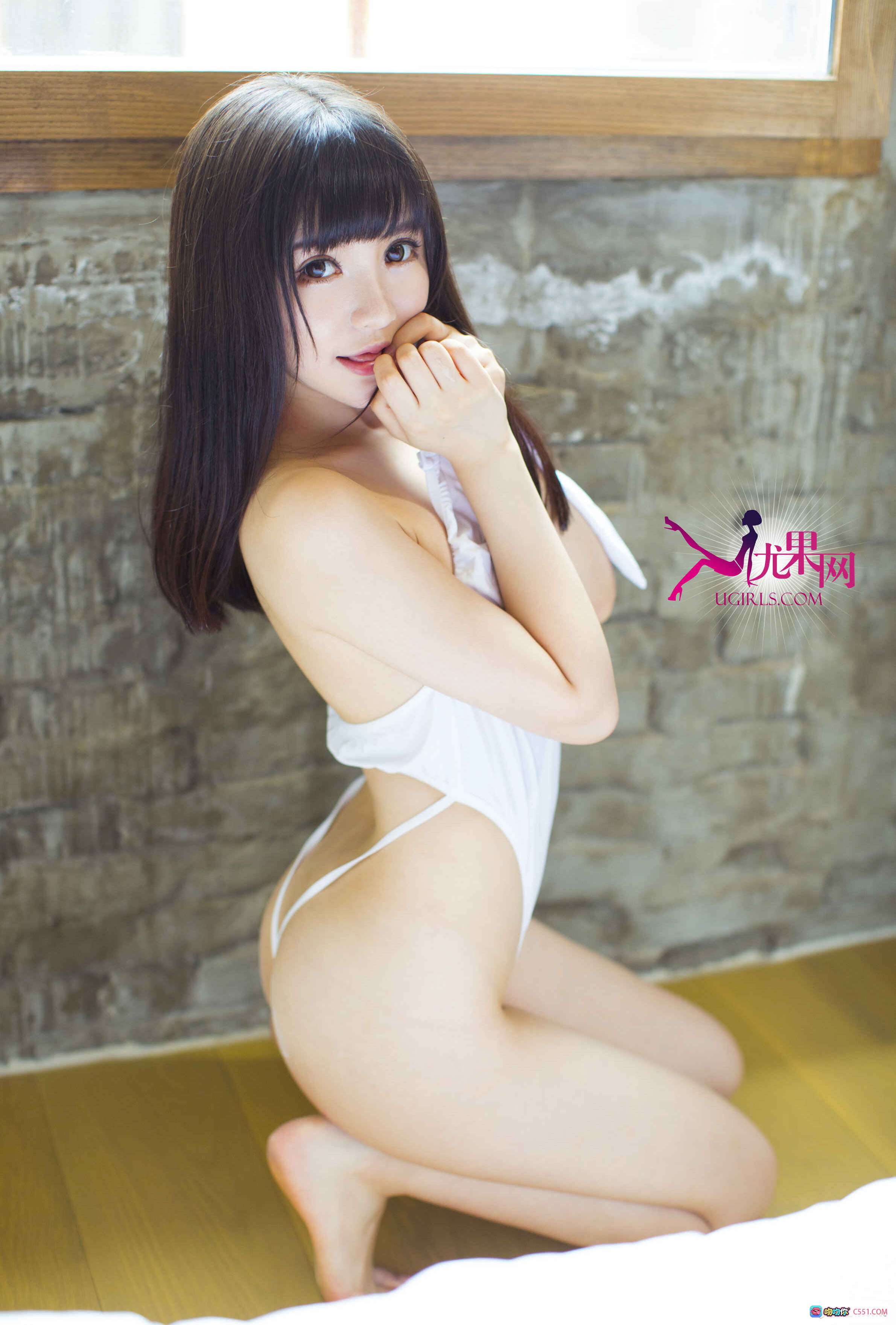 图片[7] - UGirls U153立春 粉白蕾丝睡衣性感写真 甜美少女风浴室镜前摆拍 透明薄纱诱惑造型 - 就要吻