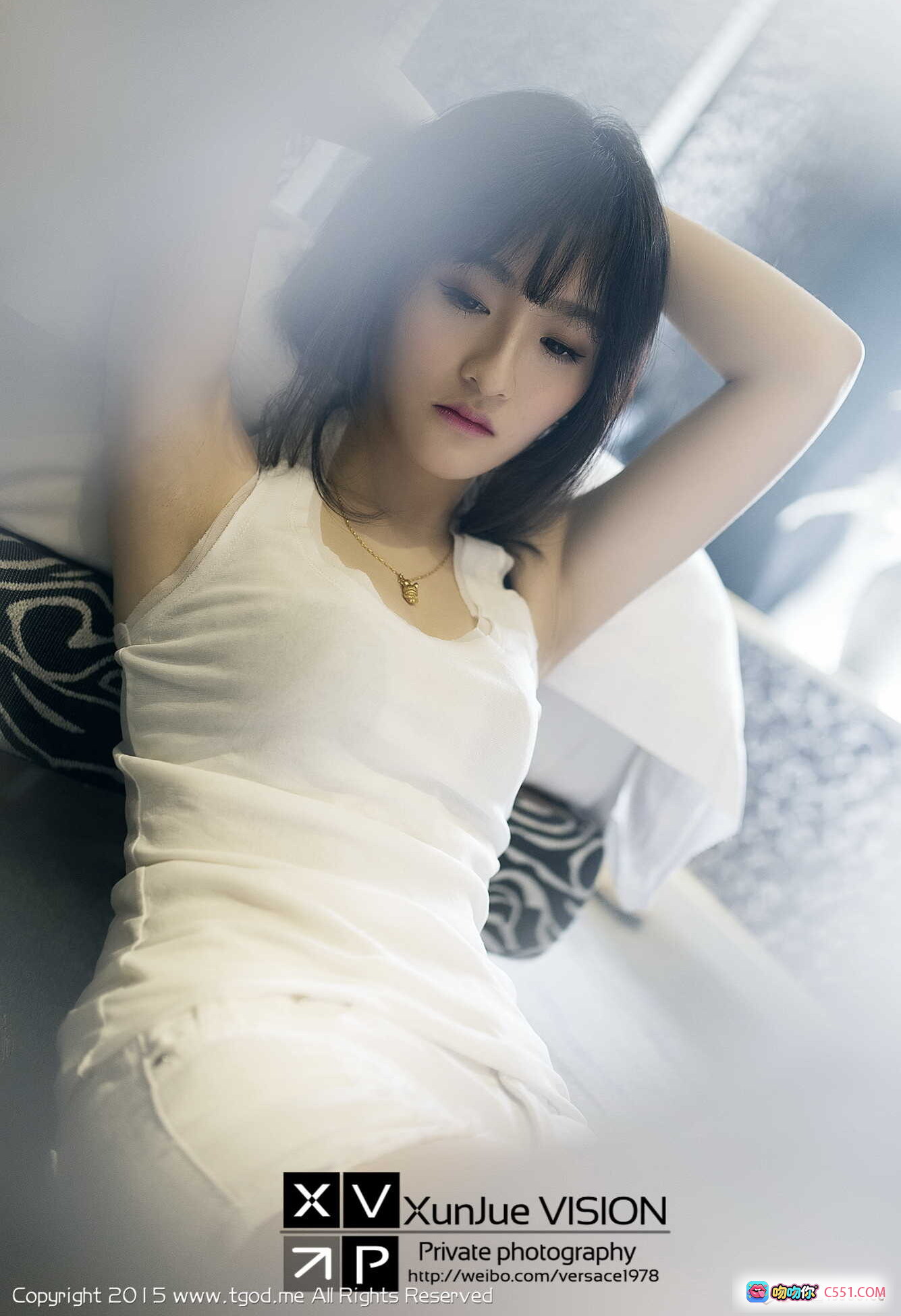 图片[2] - xiaocai小彩福利图2015高清写真 | 勋爵摄影师私房摄影 | 白色系性感美腿躺姿 | TGOD推女神精选图集 - 就要吻