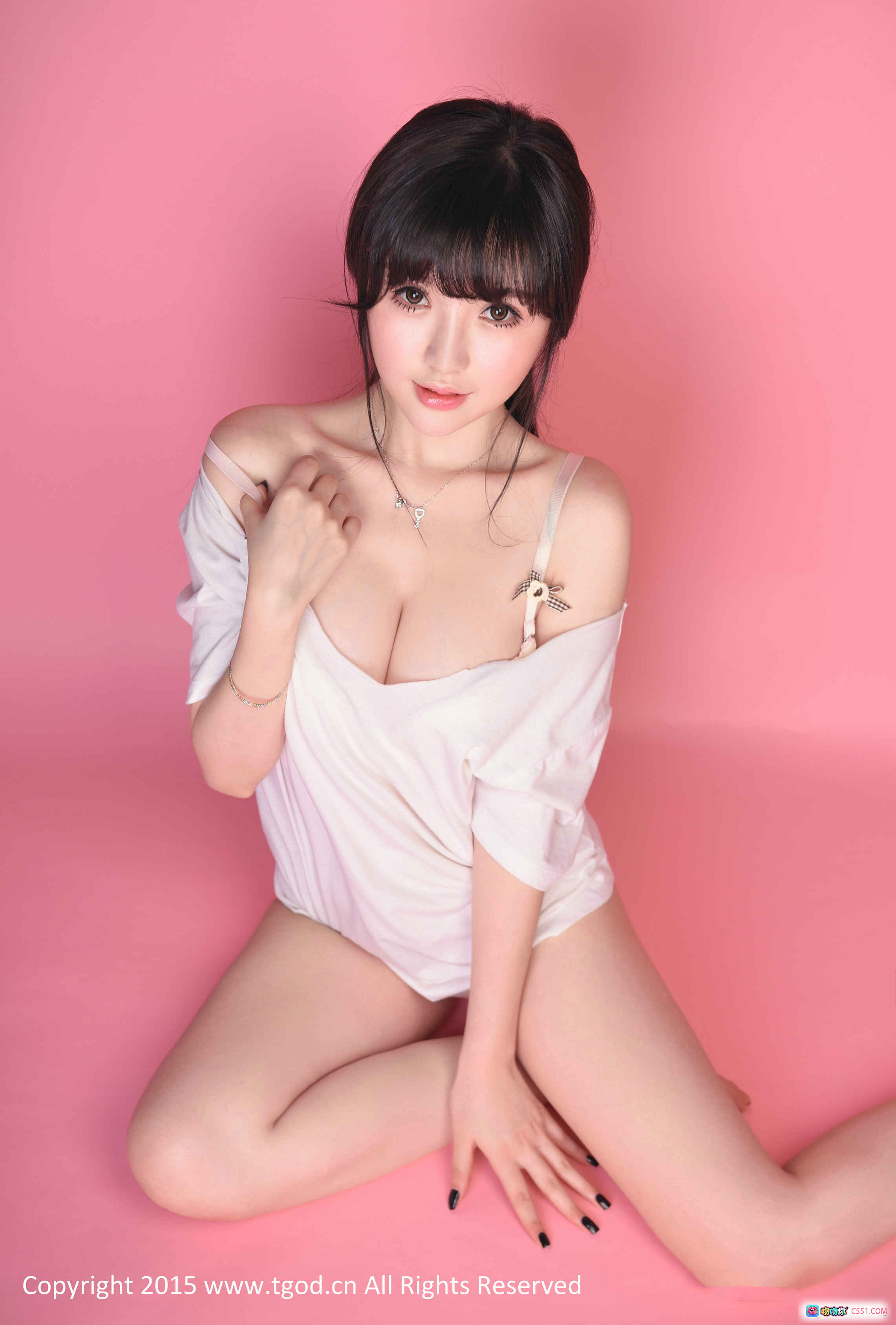 图片[6] - TGOD推女神米妮mini粉波点比基尼蓝白条纹长袖性感写真2015年7月10日41P627M - 就要吻