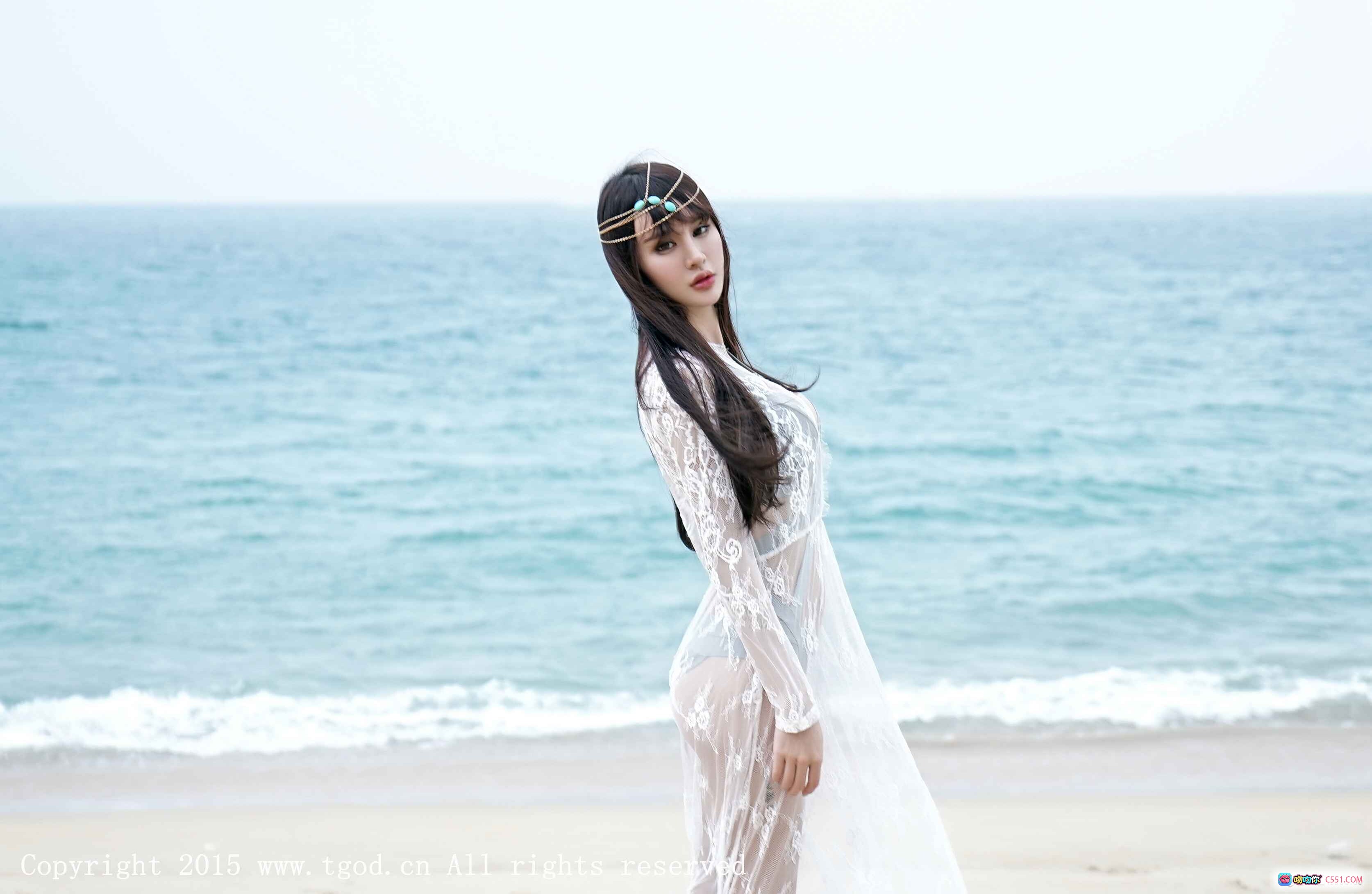 图片[4] - 普吉岛旅拍Cheryl青树性感比基尼沙滩写真 2015TGOD第四刊 灰色泳装长发美女海边坐姿美拍 - 就要吻