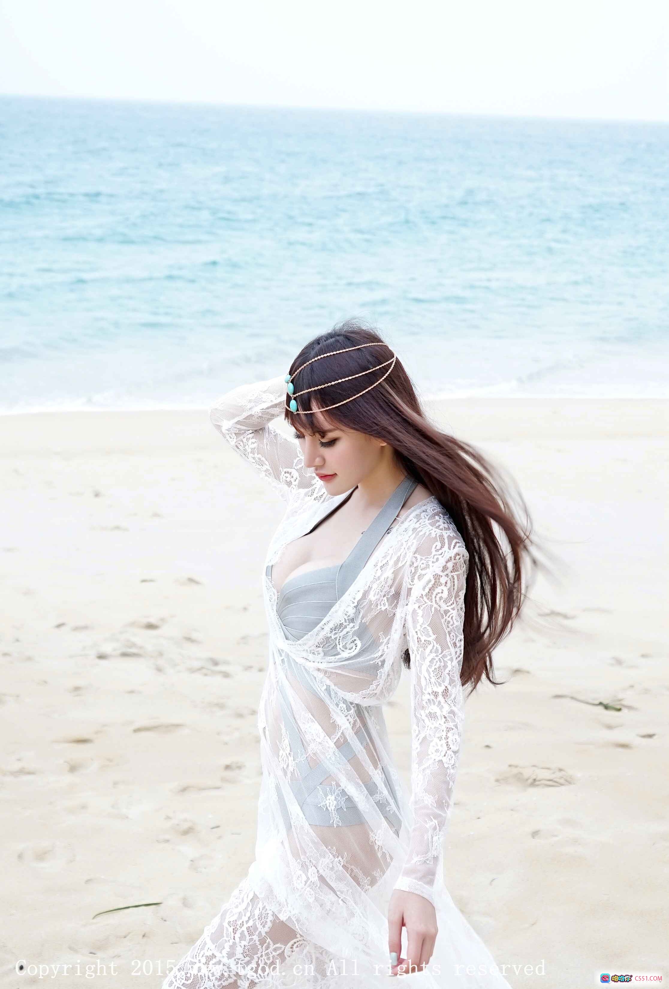 图片[7] - 普吉岛旅拍Cheryl青树性感比基尼沙滩写真 2015TGOD第四刊 灰色泳装长发美女海边坐姿美拍 - 就要吻