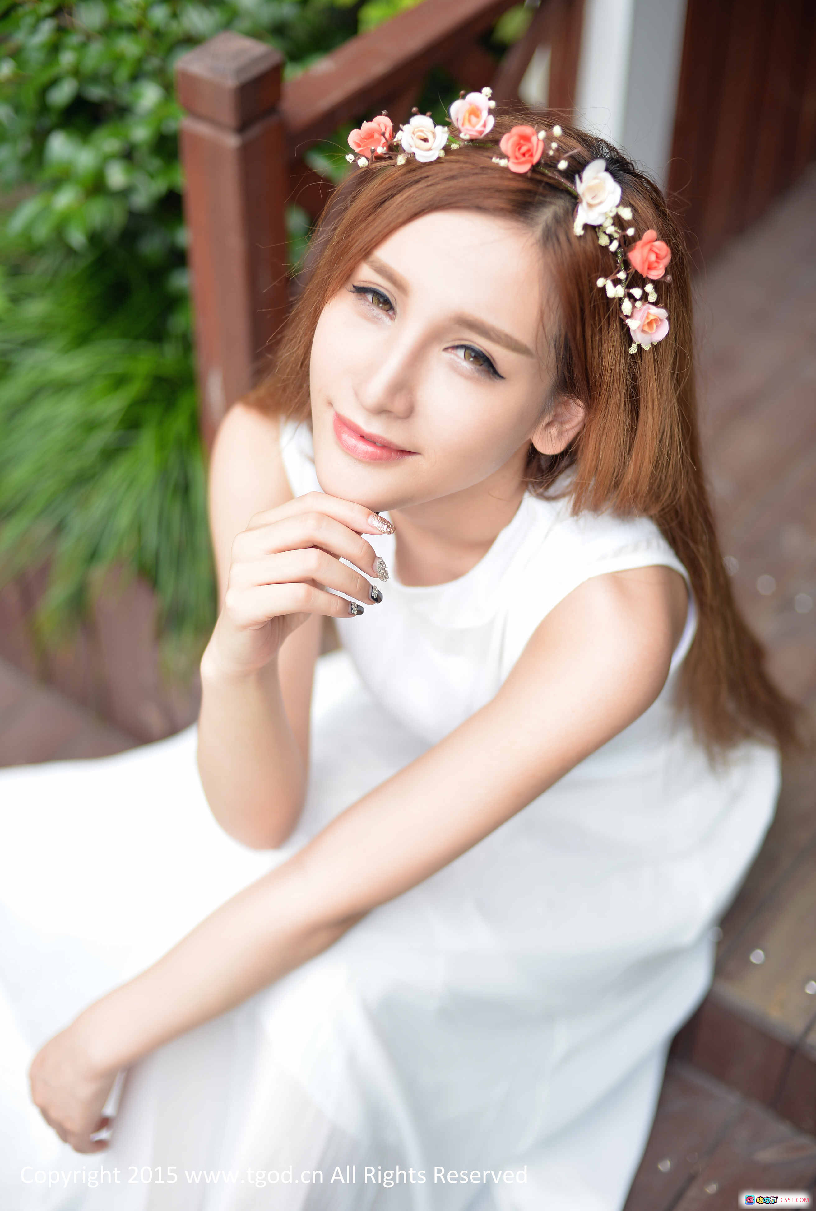 图片[2] - 艾希Ice小沐阳光浙西民宿写真｜花环少女白裙清新自然风户外人像摄影 - 就要吻