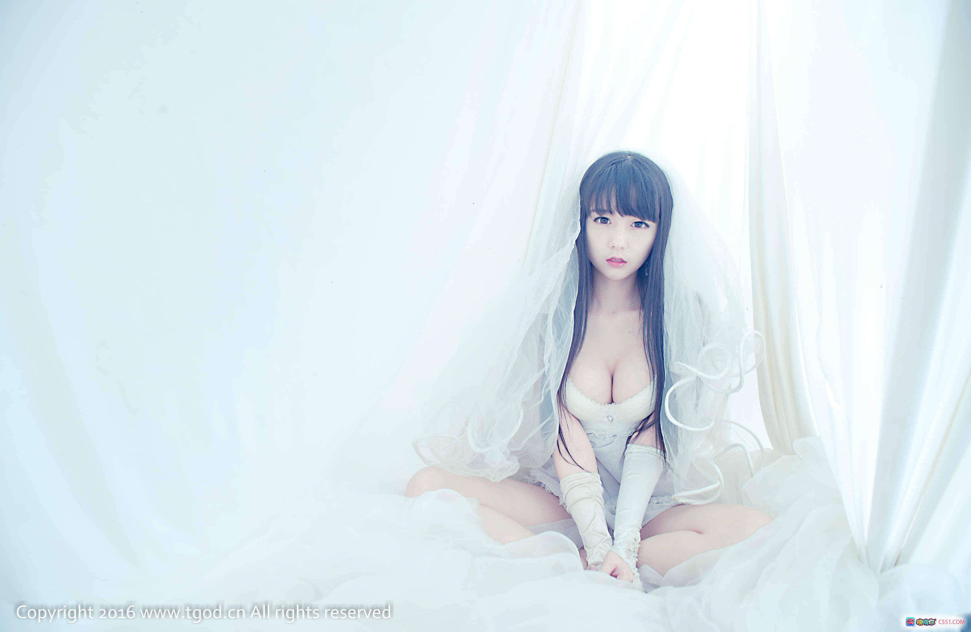 图片[10] - 童颜巨乳伊伊Eva儿童节写真｜粉色蕾丝猫耳少女风｜TGOD推女神2016精选美图 - 就要吻