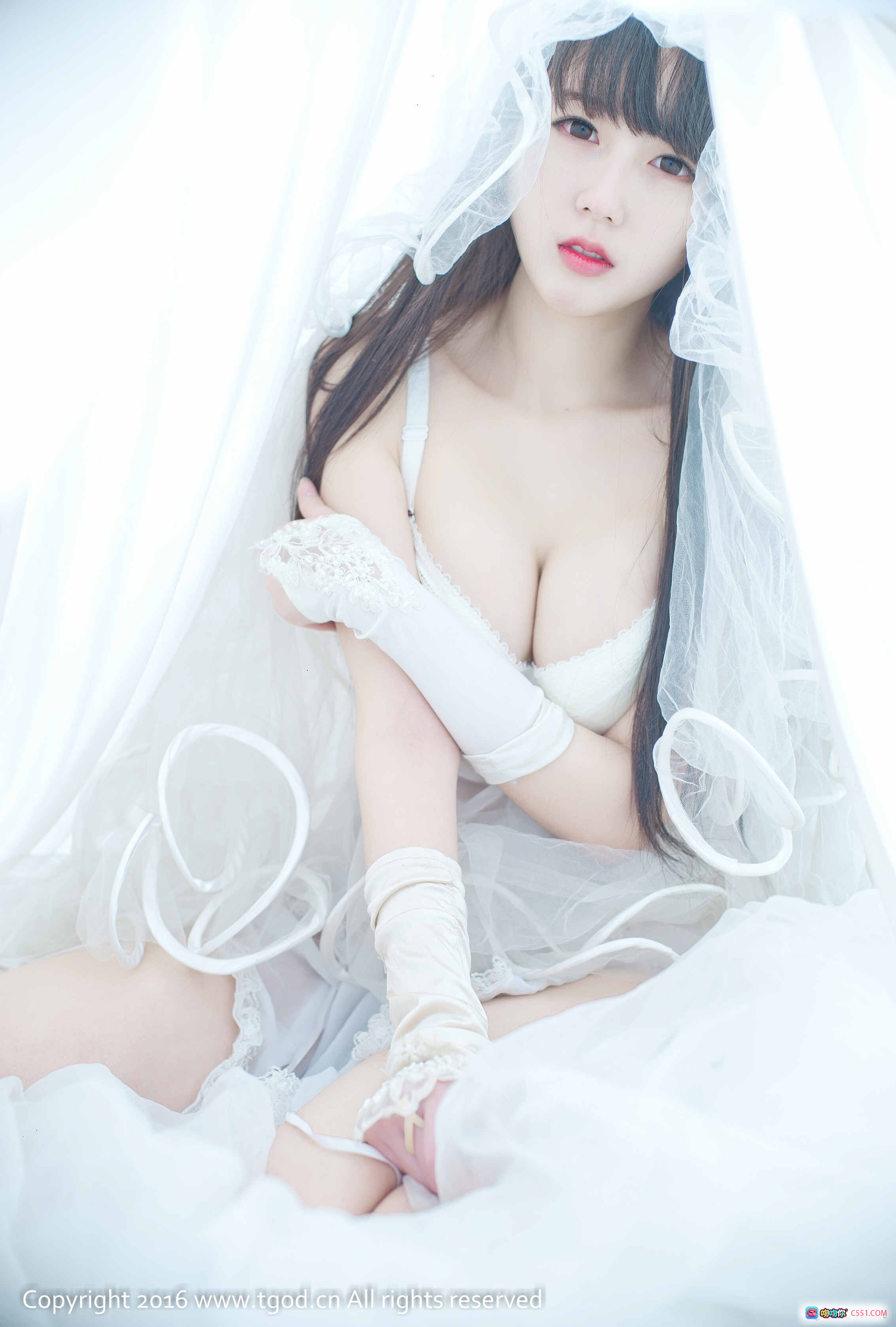 图片[7] - 童颜巨乳伊伊Eva儿童节写真｜粉色蕾丝猫耳少女风｜TGOD推女神2016精选美图 - 就要吻