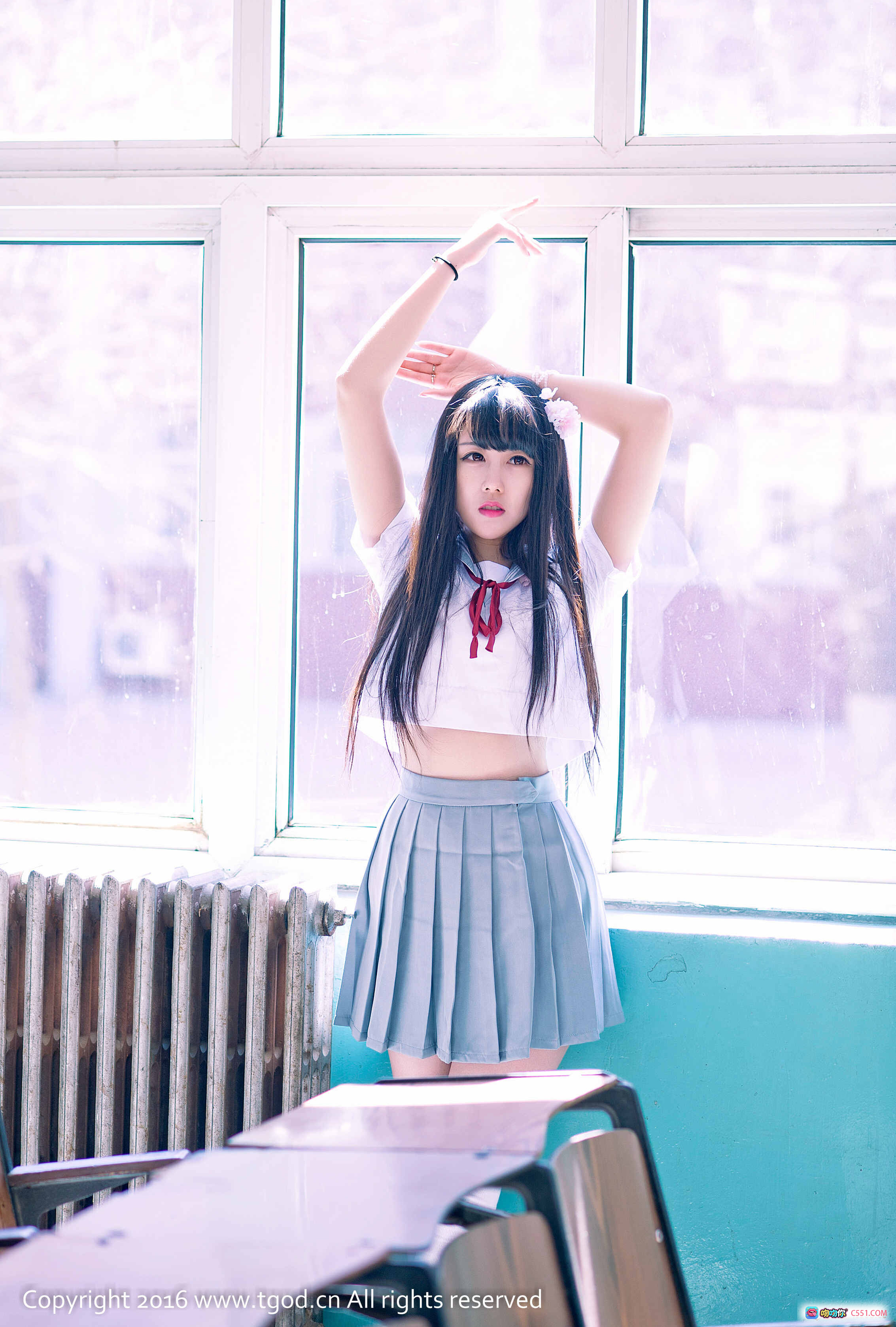 图片[6] - 童颜巨乳伊伊Eva儿童节写真｜粉色蕾丝猫耳少女风｜TGOD推女神2016精选美图 - 就要吻