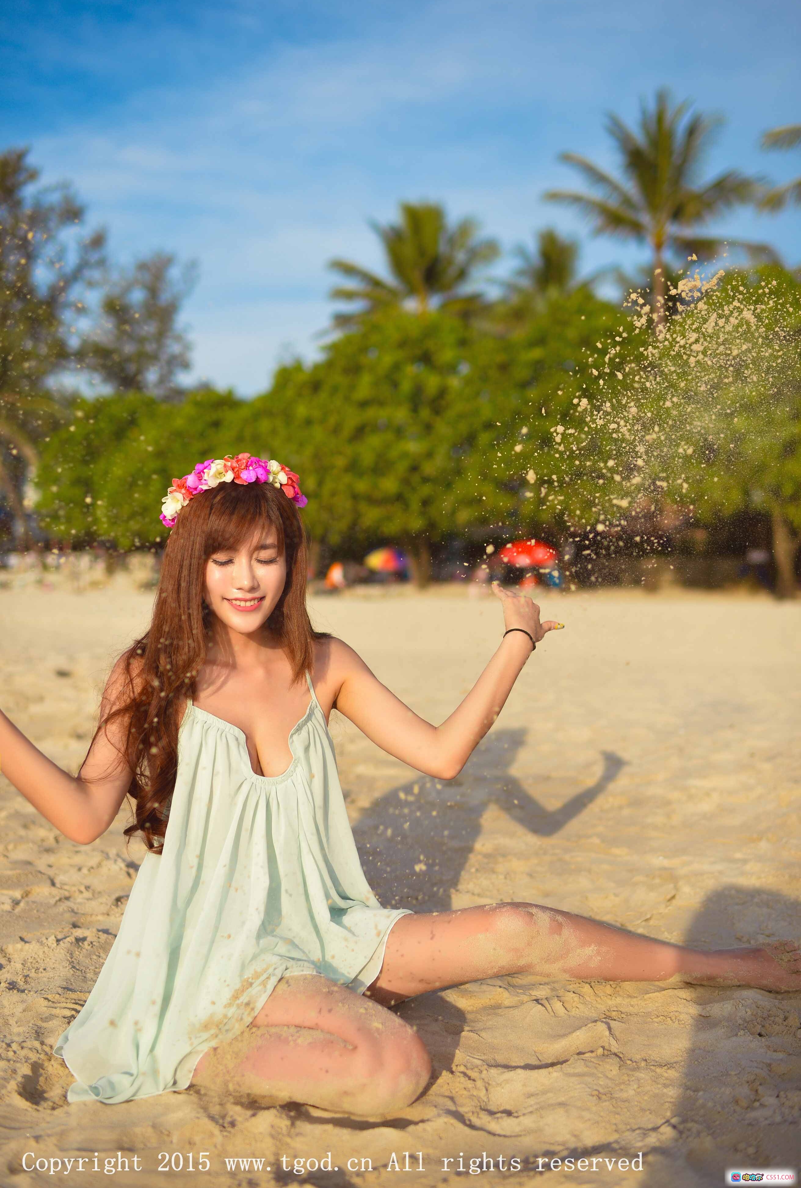 图片[5] - 普吉岛旅拍美女比基尼写真｜红蓝泳装沙滩躺椅度假风情｜TGOD2015精选摄影 - 就要吻