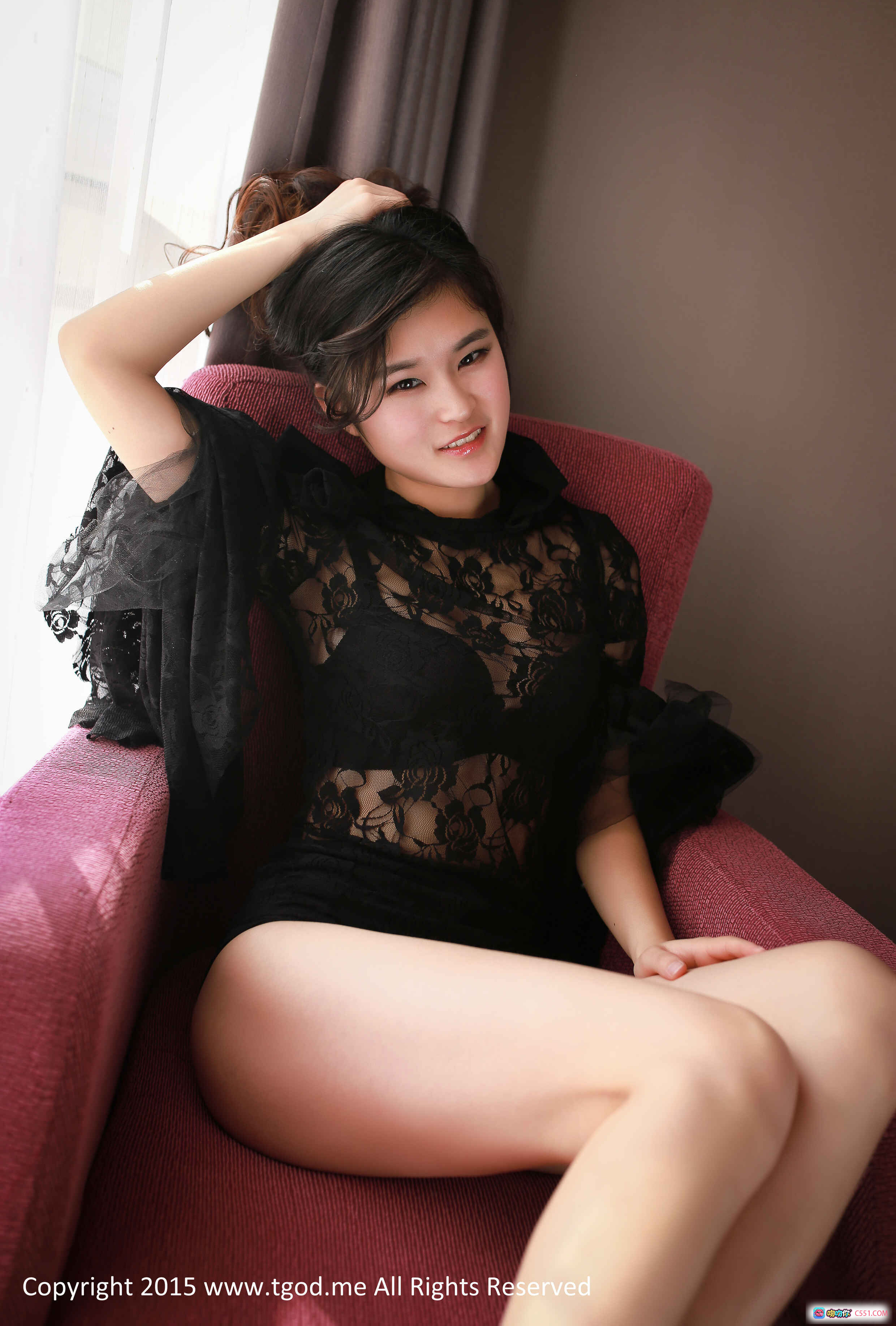 图片[6] - 张兮美子性感写真 | 黑色内衣私房照 | 2015经典美腿坐姿 | TGOD推女神高清图集 - 就要吻