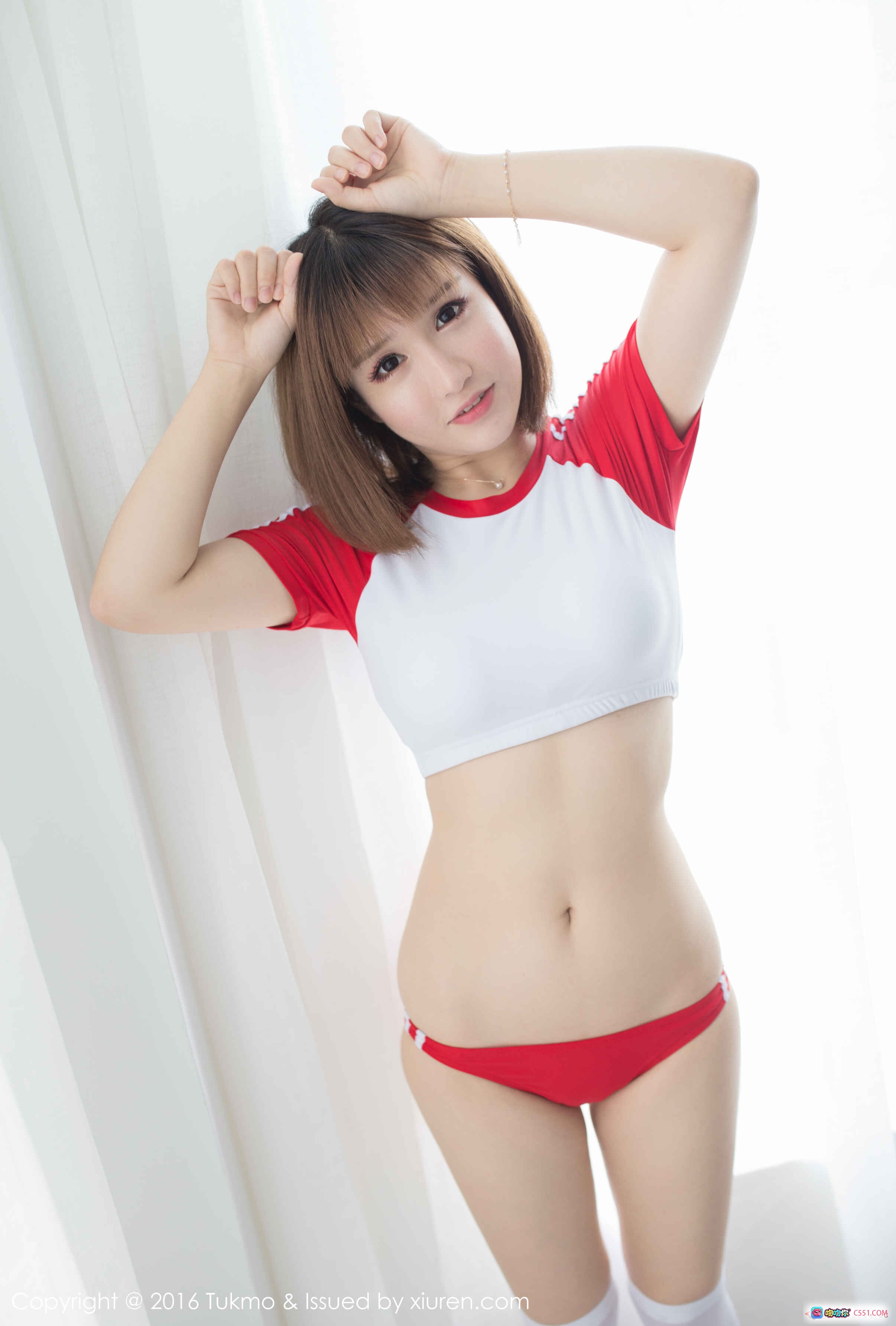 图片[5] - BoLoli波萝社VOL.092 K8傲娇萌萌Vivian浴室写真 甜美短发少女海军风比基尼湿身诱惑 2016经典私房摄影 - 就要吻