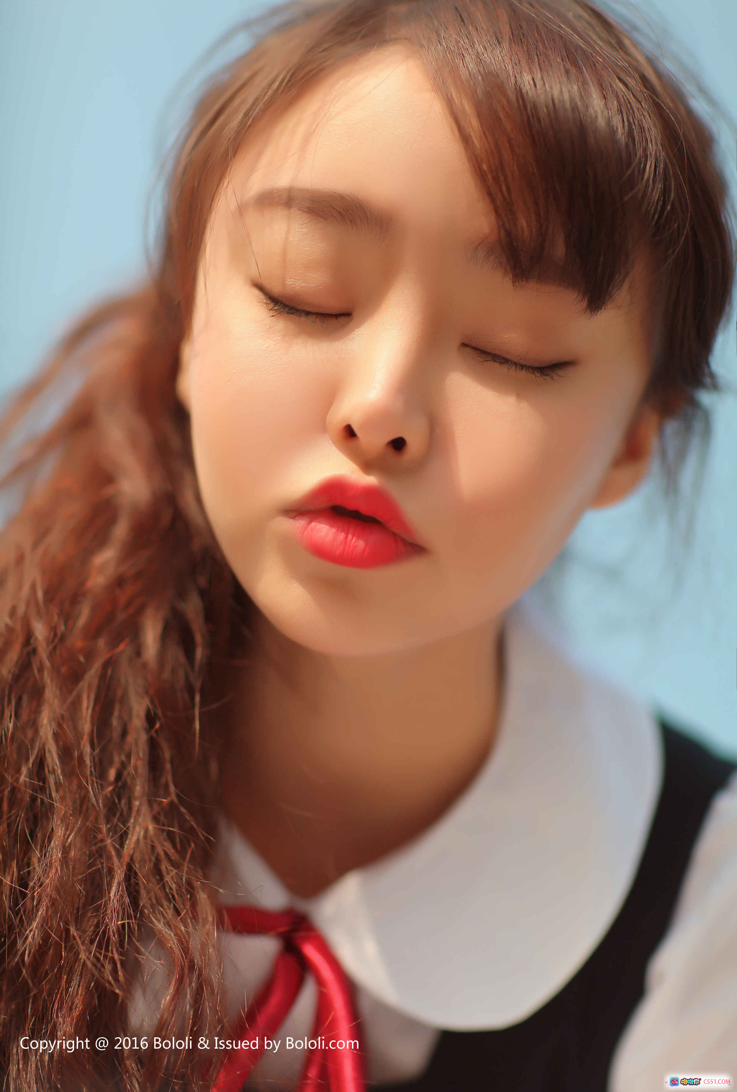 图片[5] - 柳侑绮绿色蕾丝连衣裙日式庭院写真 | BoLoli波萝社2016 VOL.011清新美少女坐姿摄影 - 就要吻