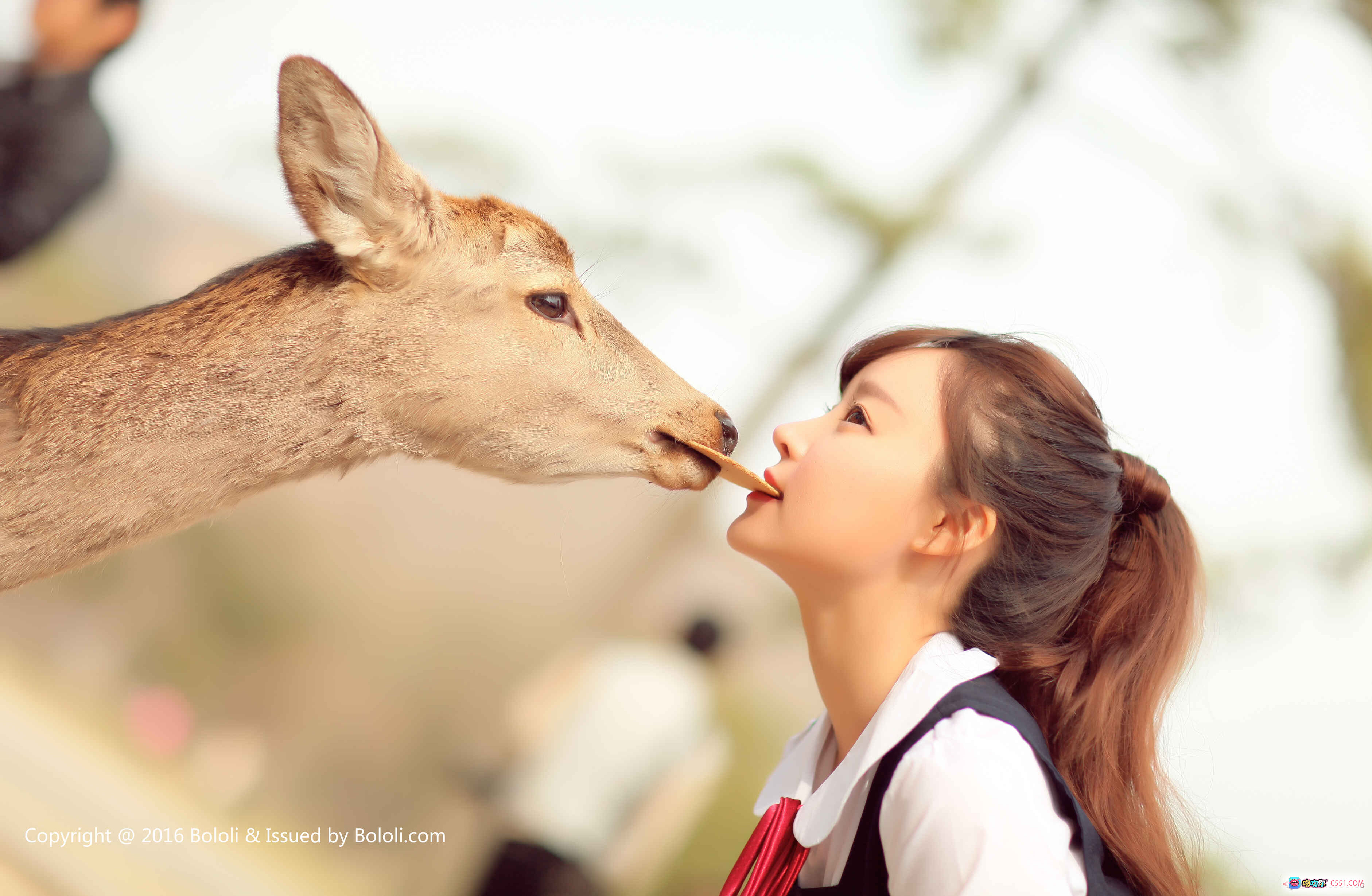 图片[8] - 柳侑绮绿色蕾丝连衣裙日式庭院写真 | BoLoli波萝社2016 VOL.011清新美少女坐姿摄影 - 就要吻