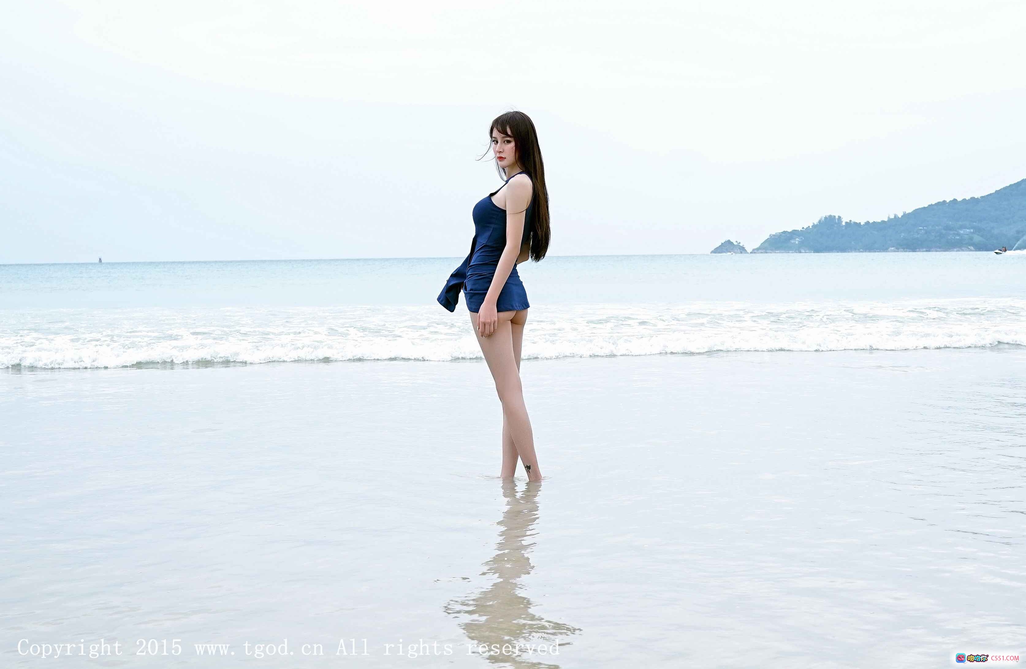 普吉岛旅拍Cheryl青树蓝裙红内搭写真 2015 TGOD高清美图第一刊 - 就要吻