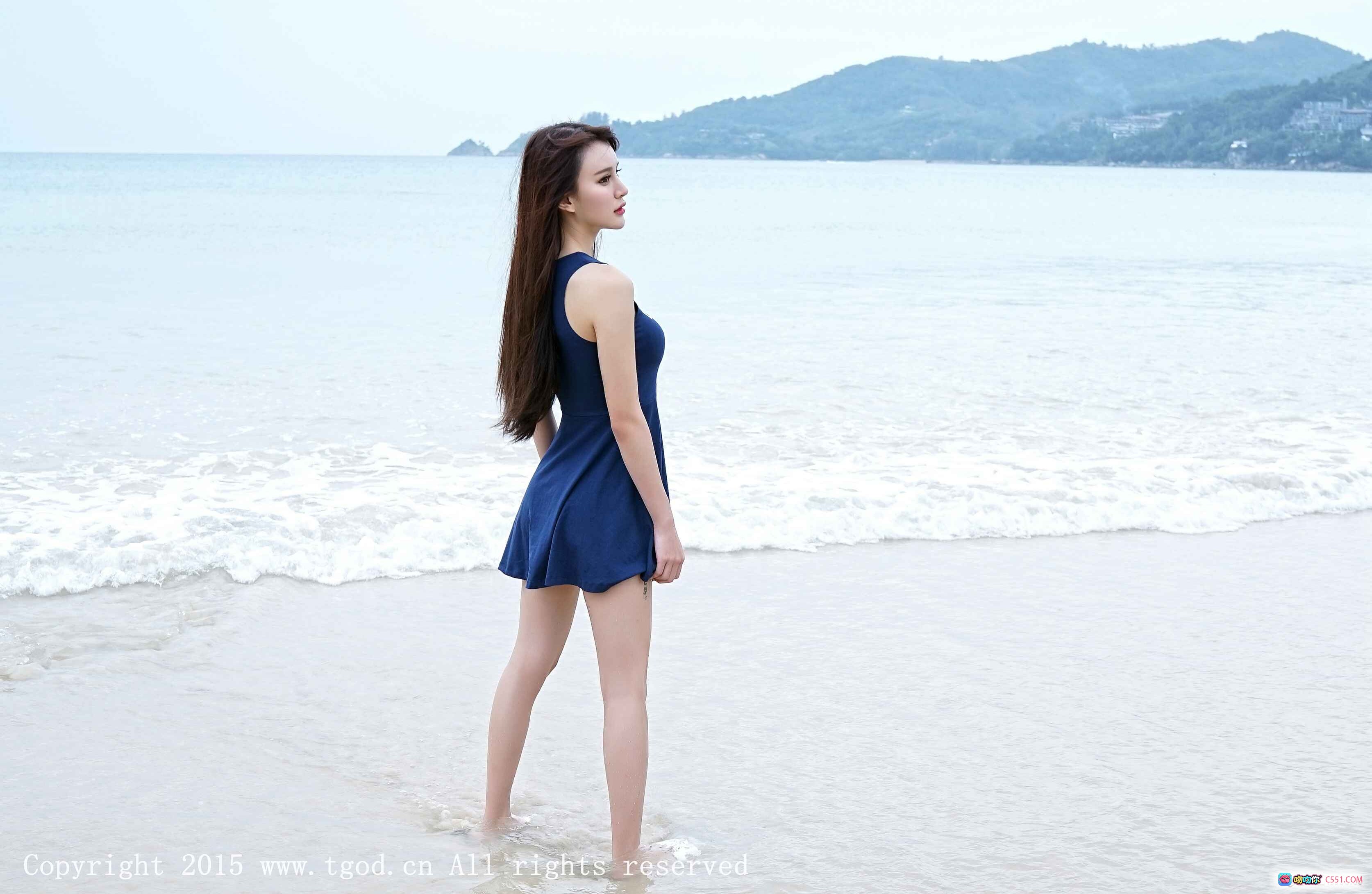 图片[8] - 普吉岛旅拍Cheryl青树蓝裙红内搭写真 2015 TGOD高清美图第一刊 - 就要吻