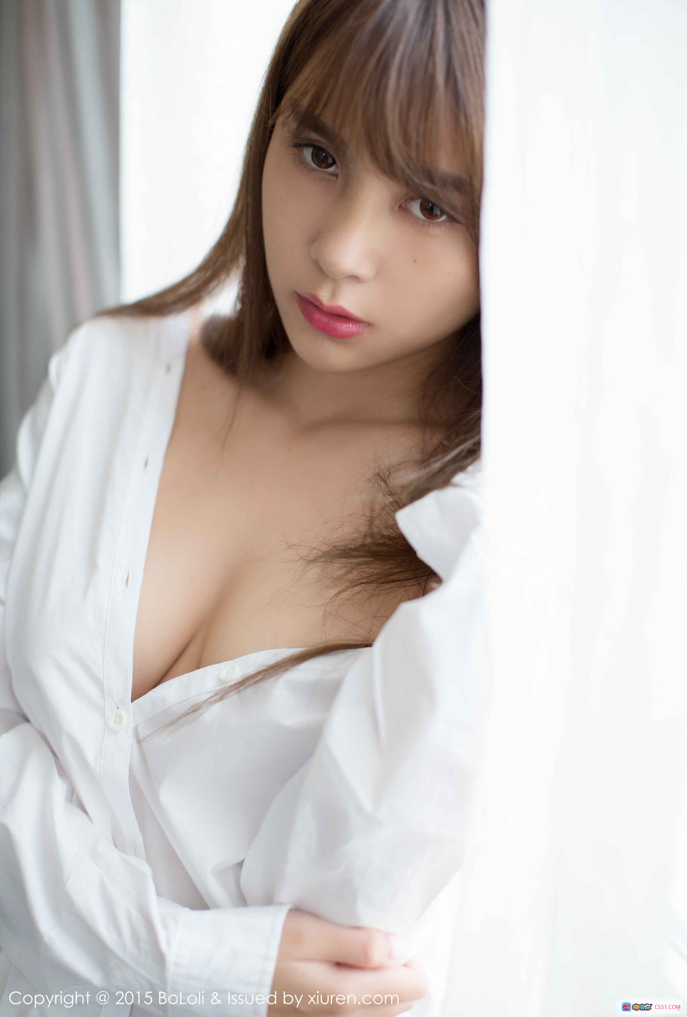 图片[2] - 夏美酱白蕾丝内衣写真 | 肩部彩色纹身 | BoLoli波萝社2015Vol.063 | 甜美性感私房照 - 就要吻