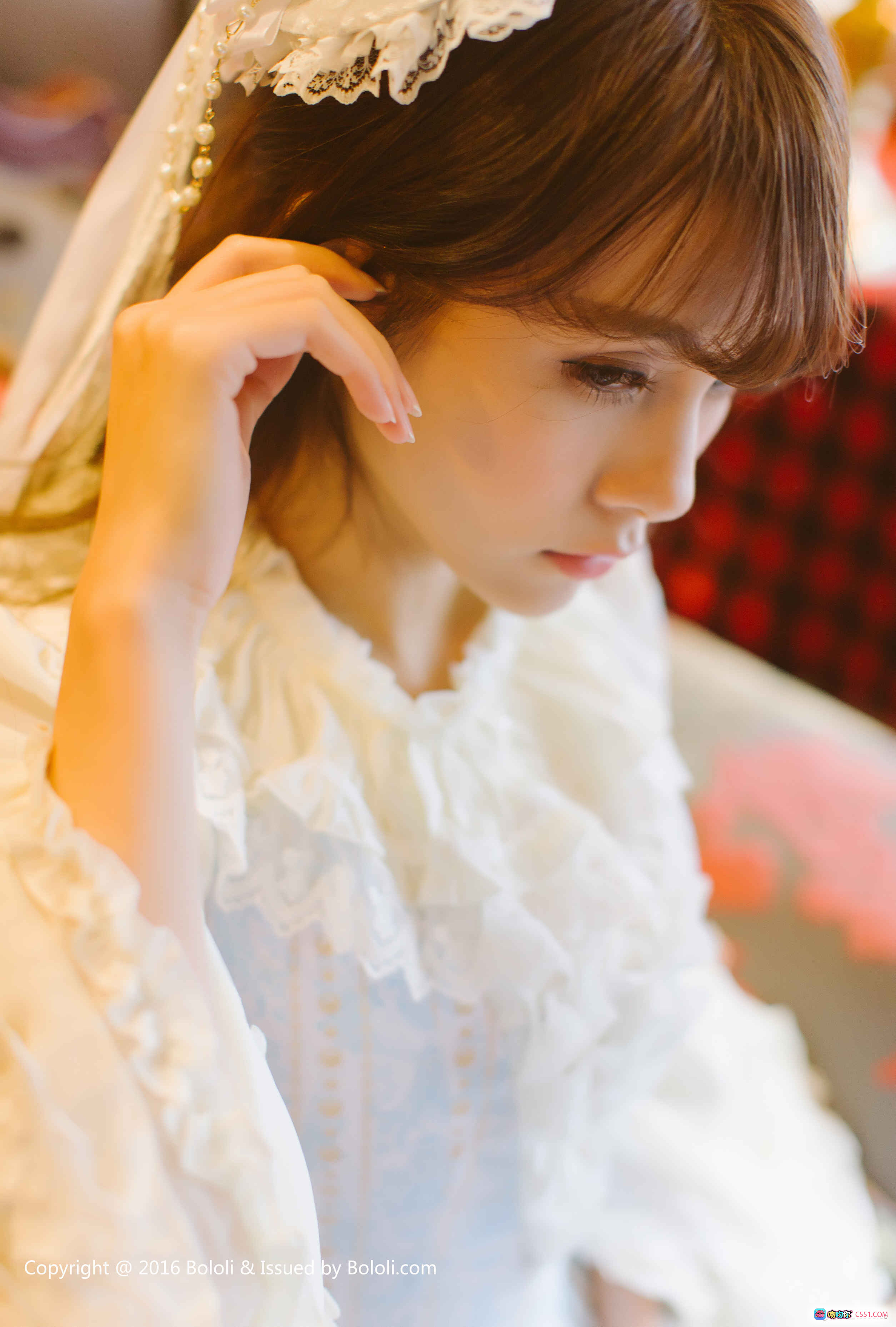 图片[5] - 夏美酱校园风写真 | 白衬衫黑百褶裙少女穿搭 | BoLoli波萝社Vol.113高清图集 - 就要吻