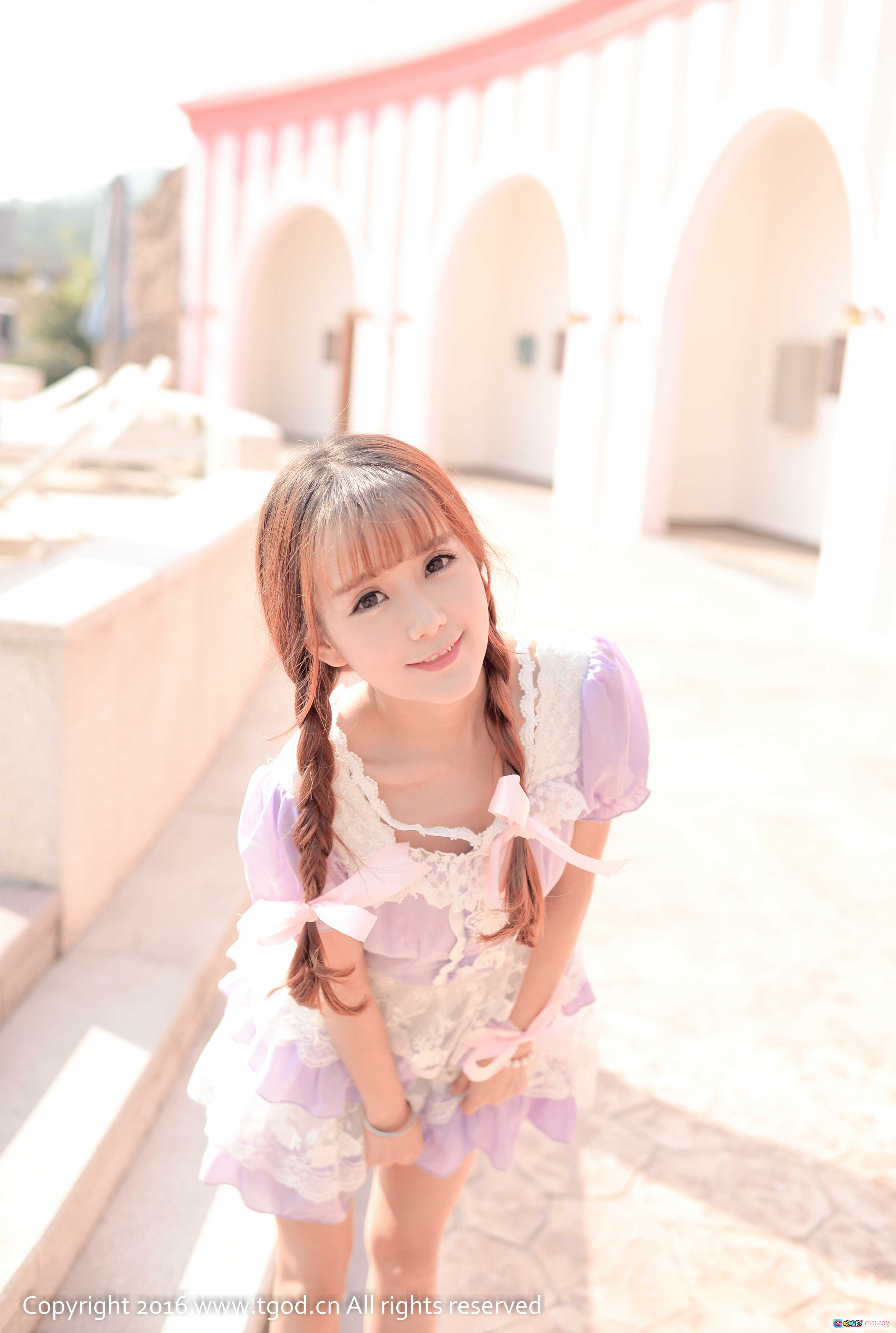 图片[8] - 童话公主小九Vin甜美双马尾洛丽塔裙写真 清新粉紫系少女风户外拍摄 2016 TGOD推女神 - 就要吻