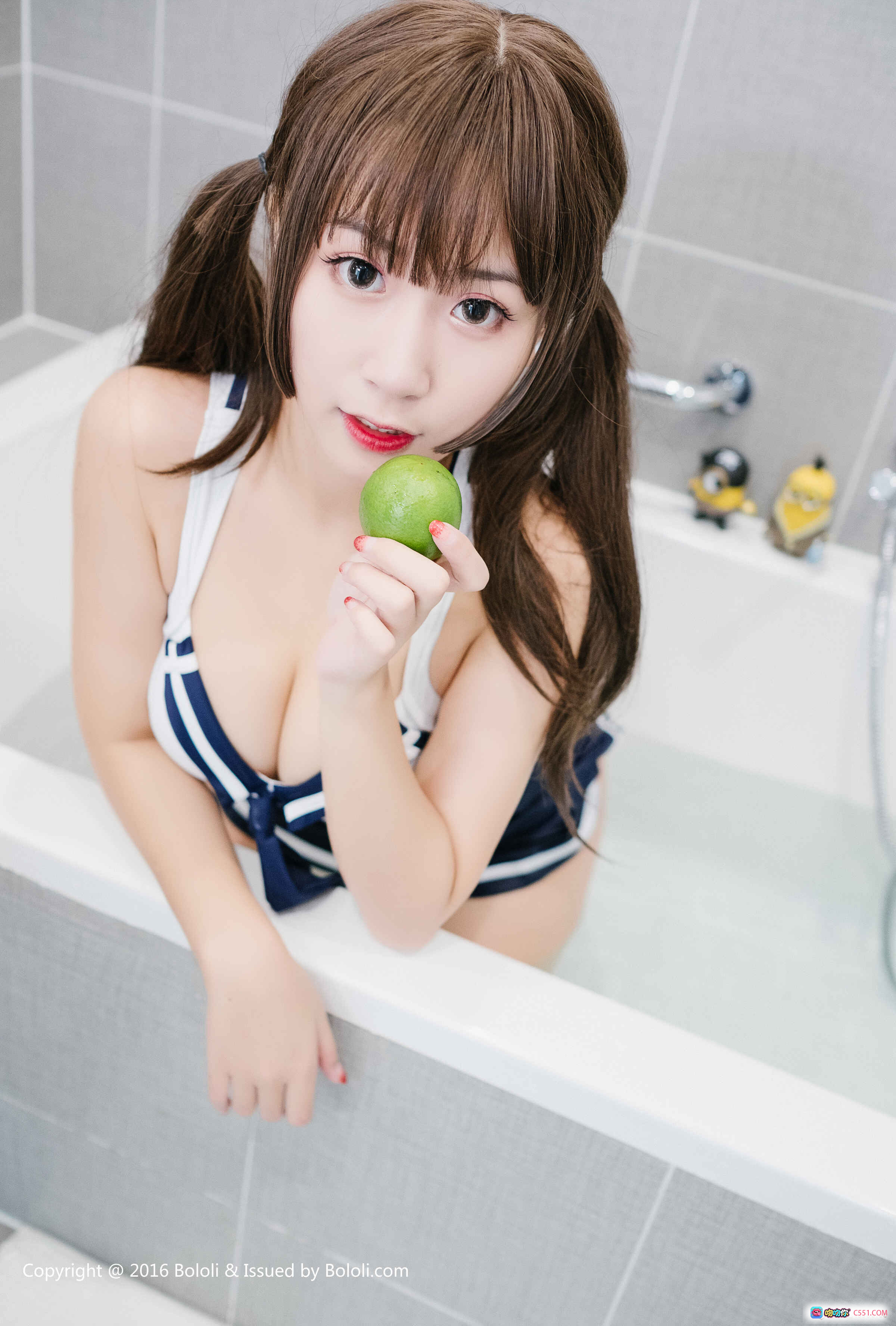 图片[9] - 猫九酱Sakura浴室淋浴写真 | 黑色吊带湿身诱惑 | BoLoli波萝社Vol.115高清美图 - 就要吻