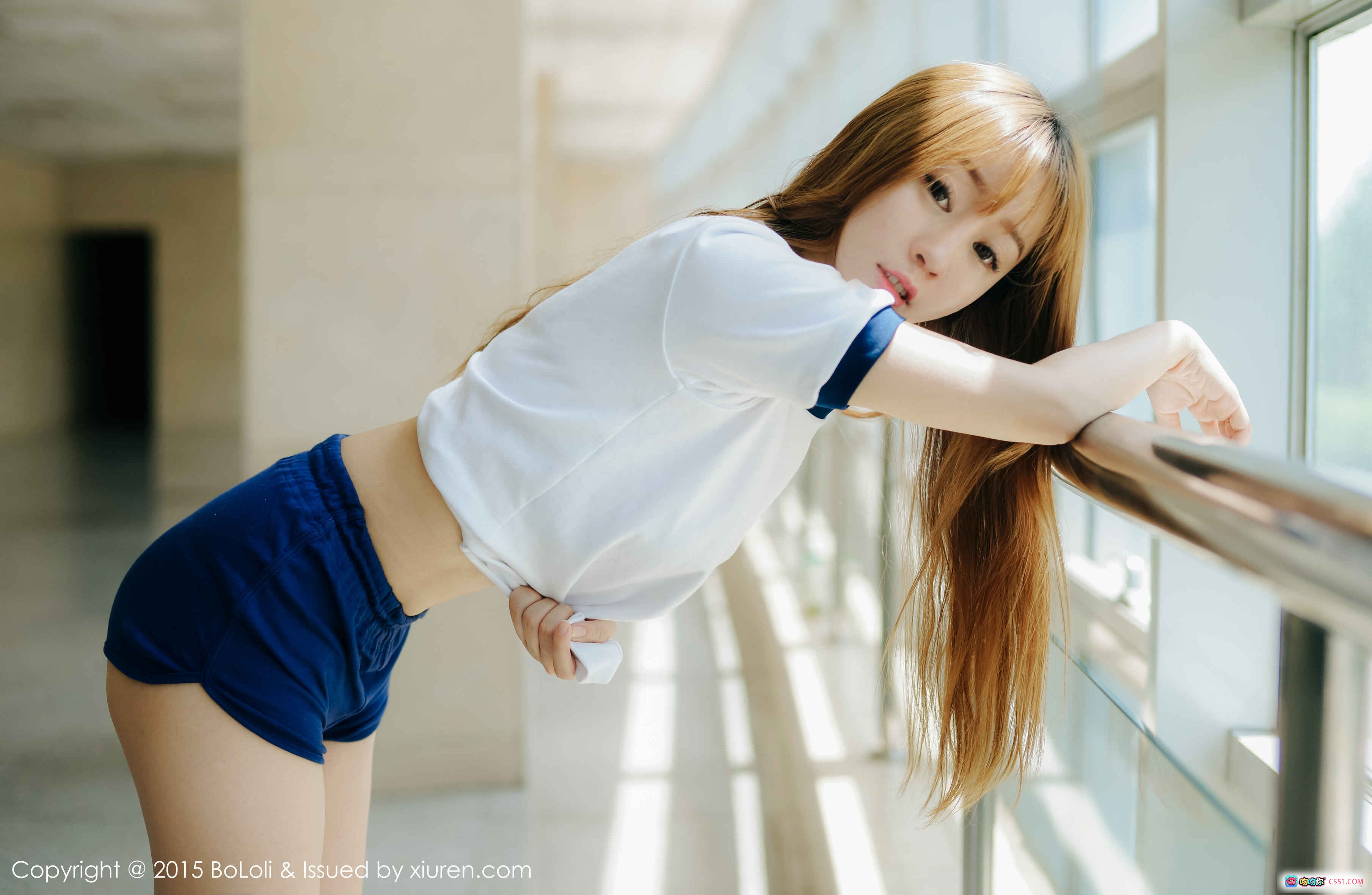 图片[7] - 王语纯校园风写真 | 白T蓝短裤清纯少女 | BoLoli波萝社Vol.038 2015.06.29 - 就要吻