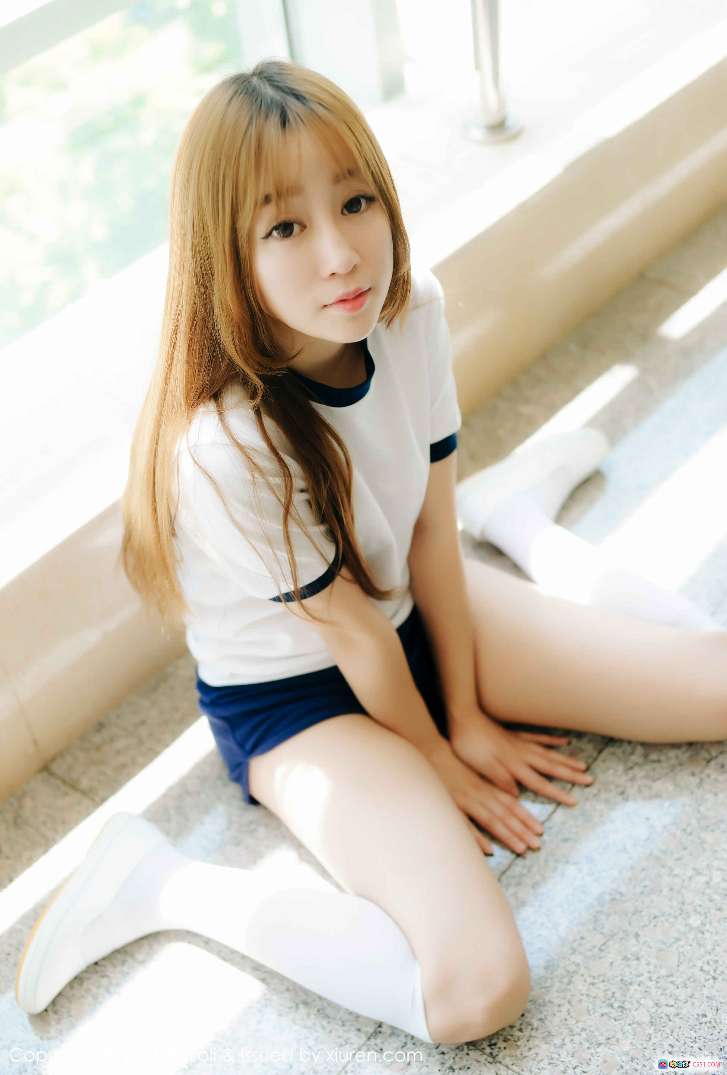 图片[2] - 王语纯校园风写真 | 白T蓝短裤清纯少女 | BoLoli波萝社Vol.038 2015.06.29 - 就要吻