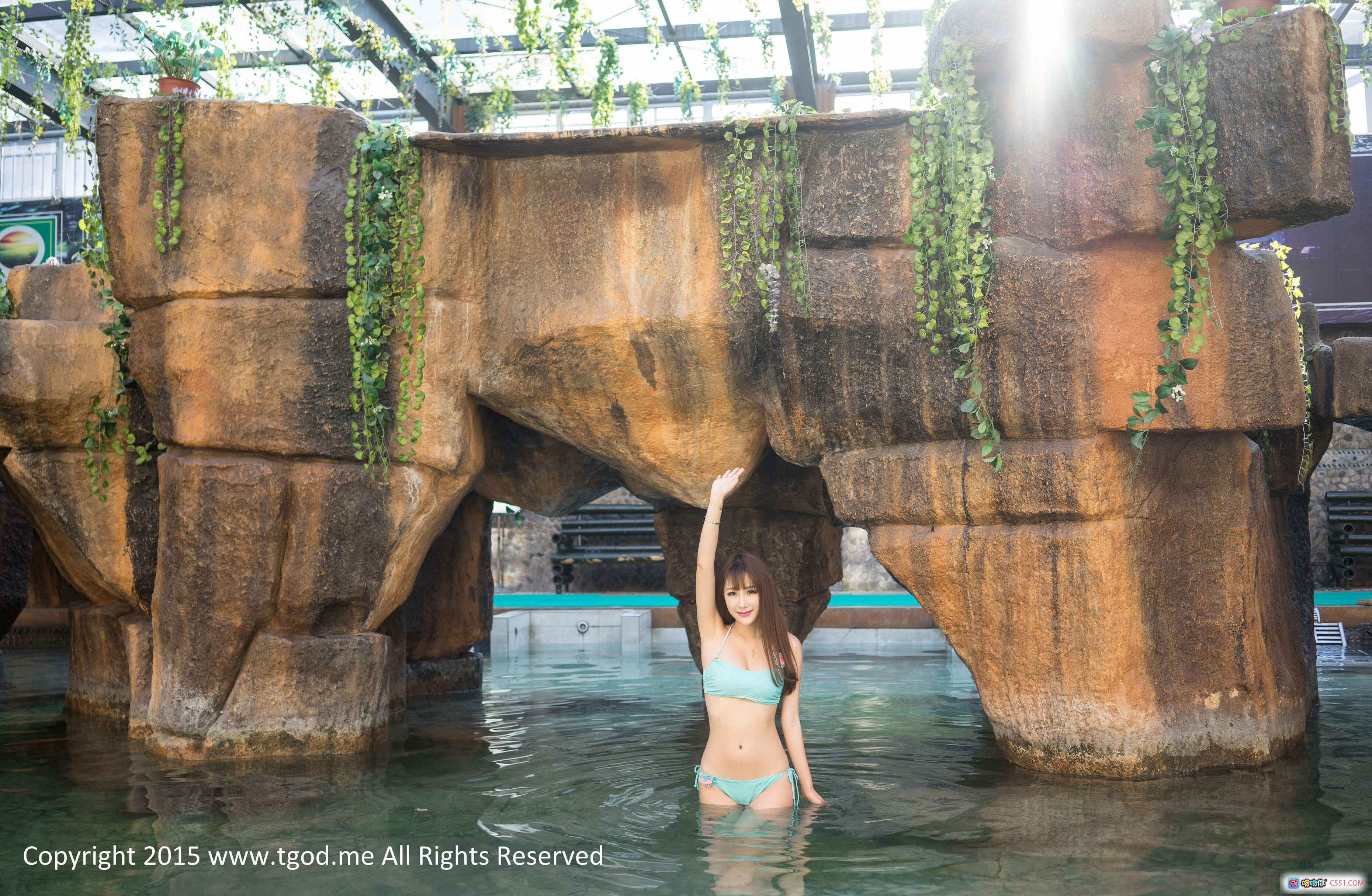 图片[7] - TGOD推女神于姬Una & Akiki朱若慕遂昌汤沐园黑裙长靴写真美拍2015春日户外泳池边优雅坐姿高清图集 - 就要吻
