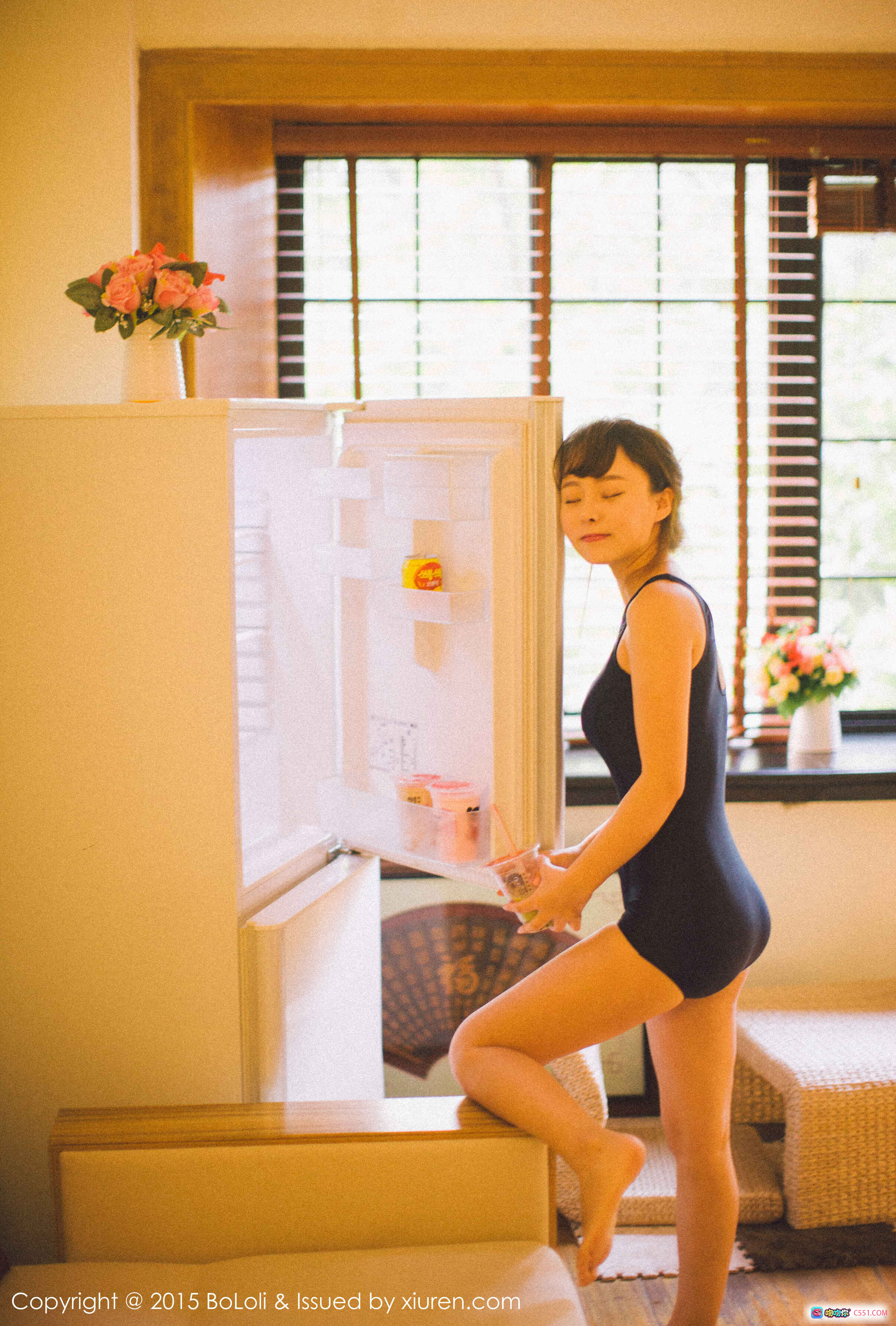 图片[7] - 162402柳侑绮Sevenbaby黑蕾丝内衣写真 | 手捧水仙花窗边私房美图 | BoLoli波萝社Vol.068 2015.10.19 - 就要吻